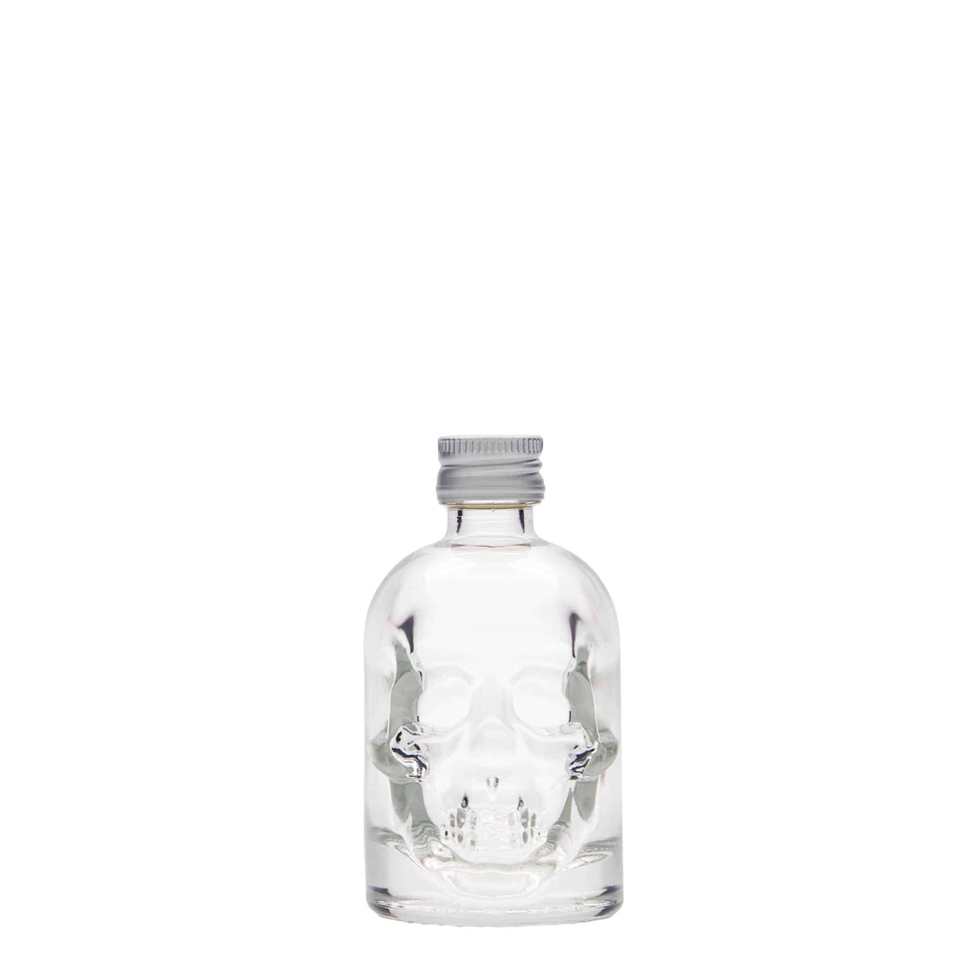 50 ml butelka szklana „Totenkopf”, gwint: PP 18