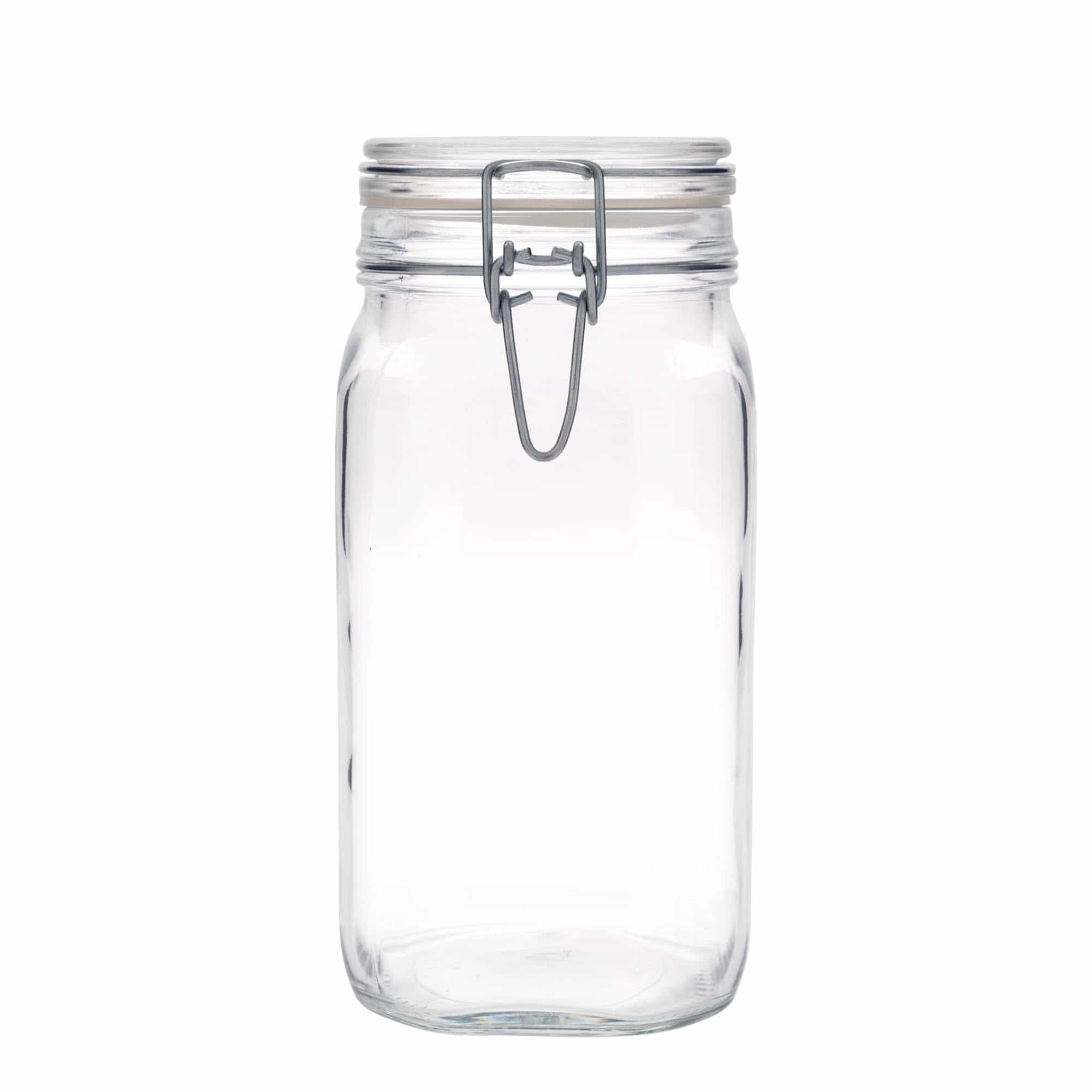 1500 ml słoik z zamknięciem pałąkowym 'Fido', kwadratowy, zamknięcie: Zamknięcie pałąkowe 1500 ml słoik z zamknięciem pałąkowym 'Fido', kwadratowy, zamknięcie: Zamknięcie pałąkowe