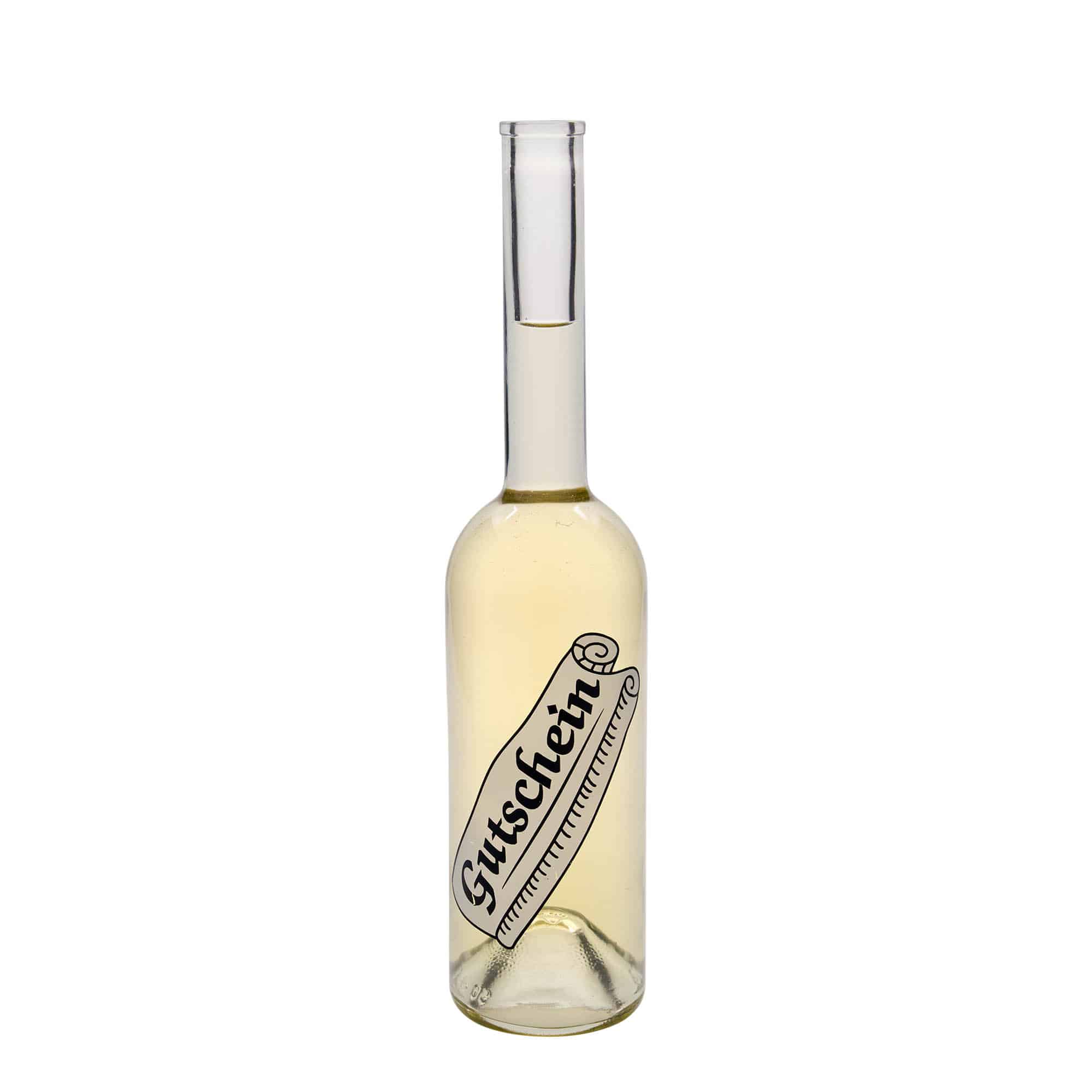500 ml butelka szklana 'Opera', motyw: bon podarunkowy, korek wylotowy 500 ml butelka szklana 'Opera', motyw: bon podarunkowy, korek wylotowy