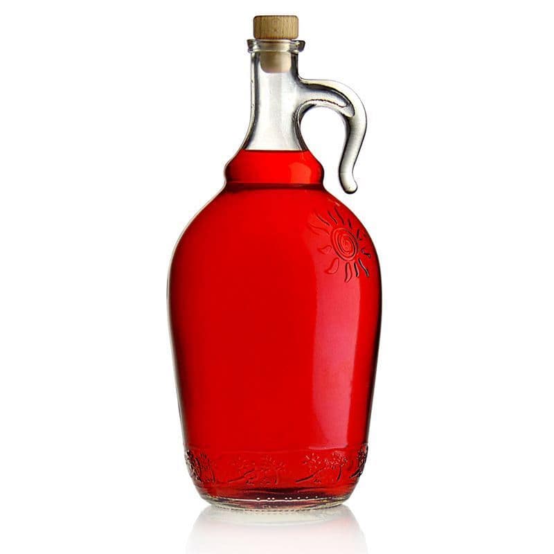 2000 ml butelka szklana 'Sunny', zamknięcie: korek