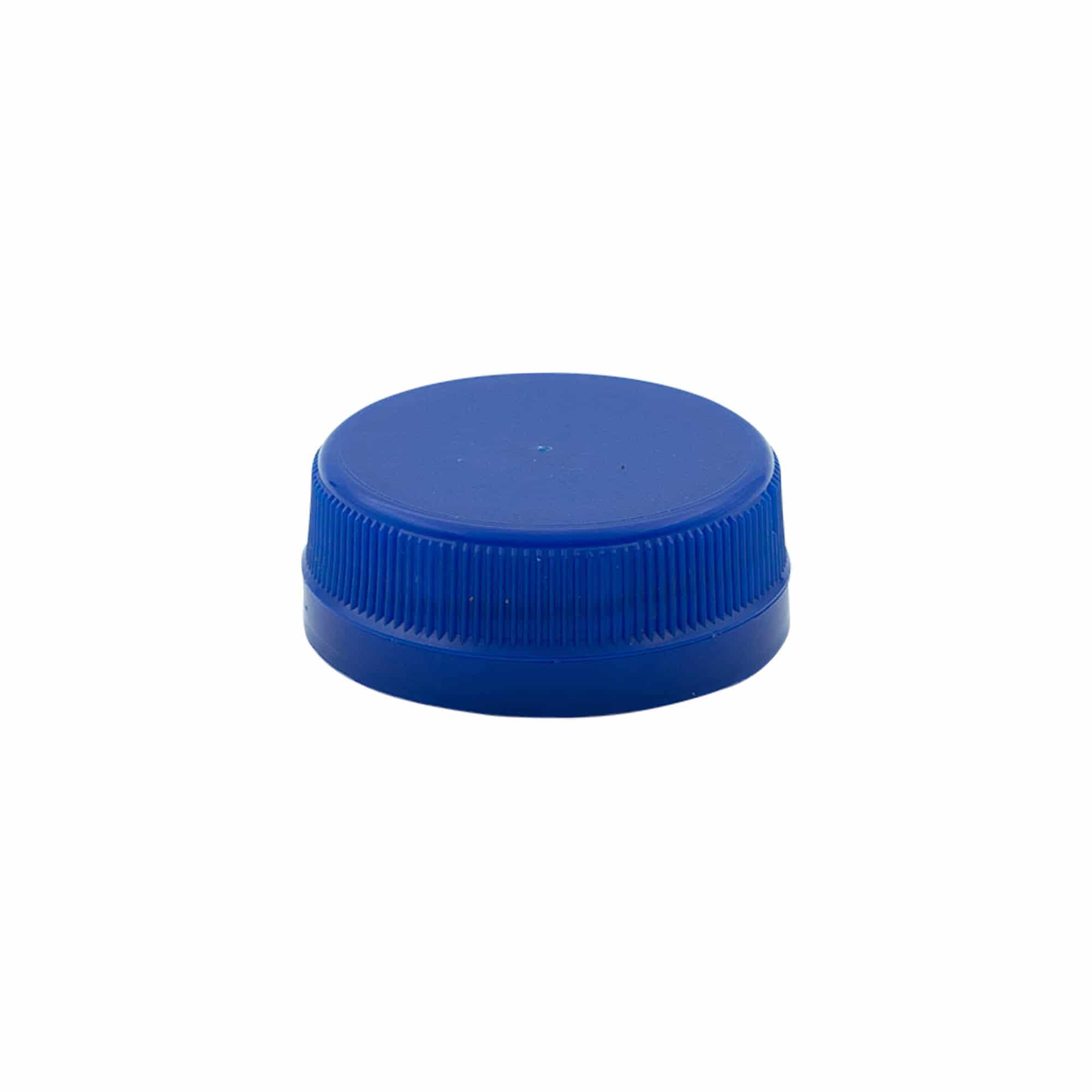 Zakrętka z dwurzędowym gwintem, tworzywo sztuczne PE, niebieska, do szyjki: PET 38 mm Zakrętka z dwurzędowym gwintem, tworzywo sztuczne PE, niebieska, do szyjki: PET 38 mm