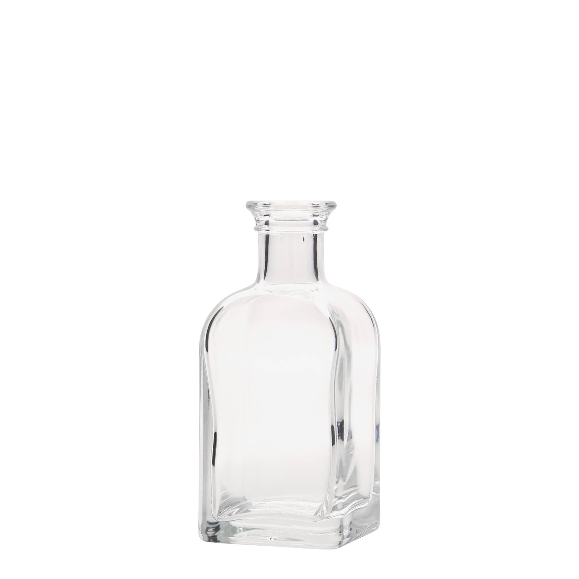 100 ml szklana butelka Apotheker Carré, kwadratowa, wylot: korek