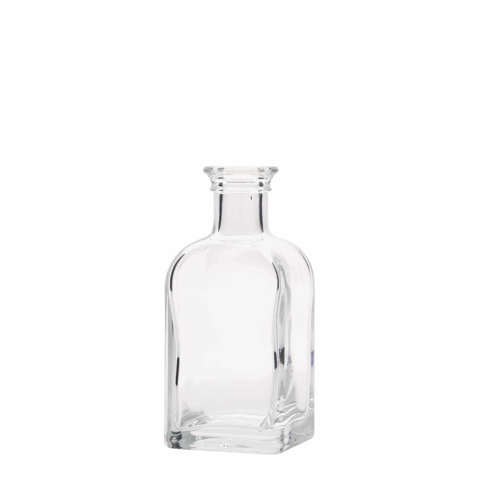 100 ml szklana butelka Apotheker Carré, kwadratowa, wylot: korek