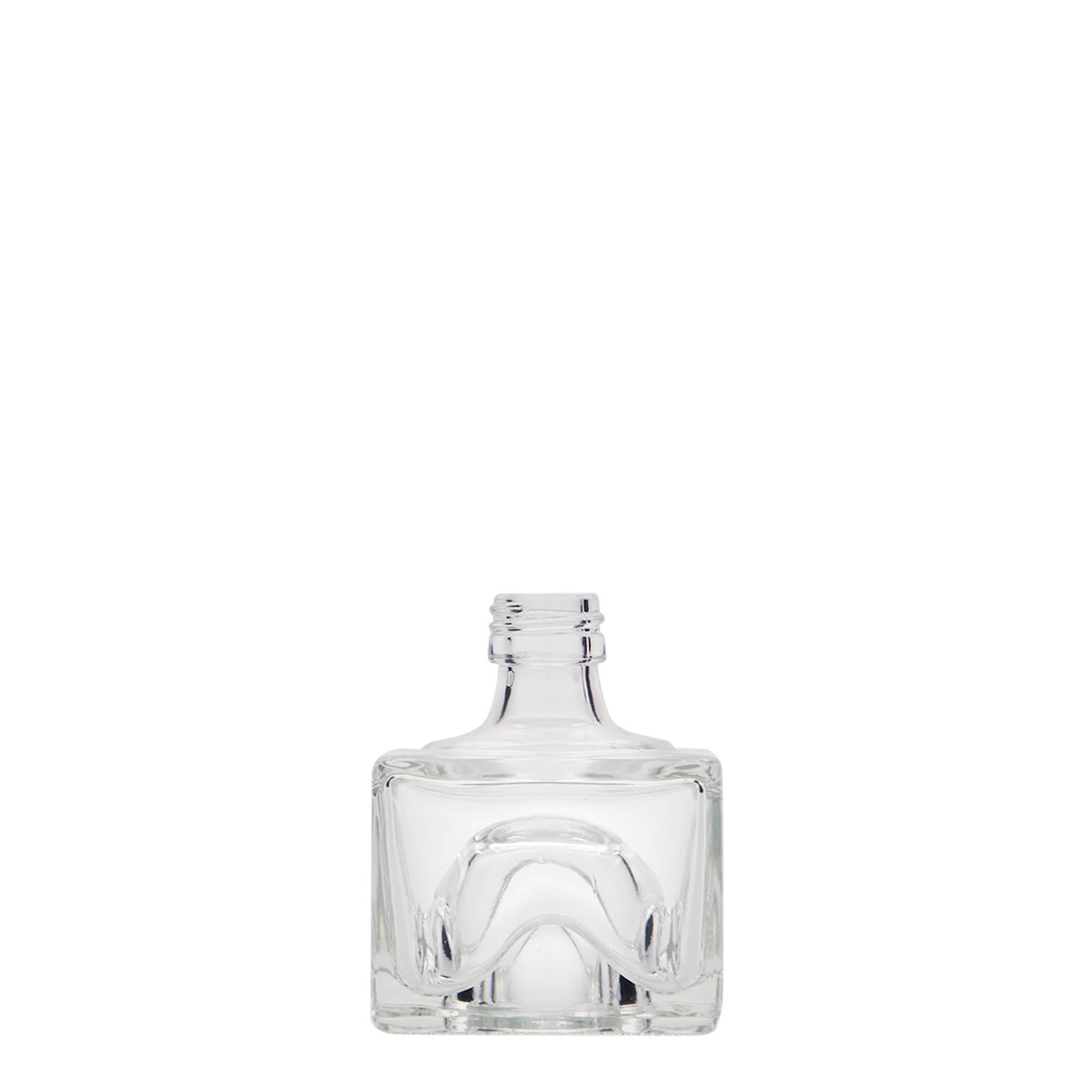40 ml butelka szklana 'Cocolores', kwadratowa, wylot: PP 18