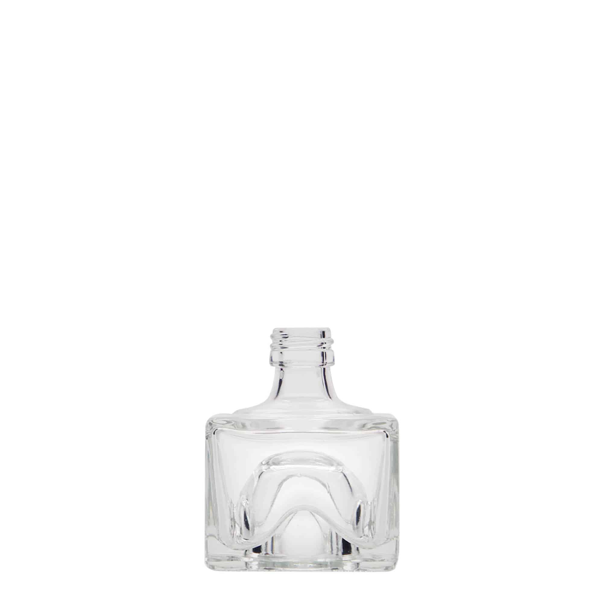 40 ml butelka szklana 'Cocolores', kwadratowa, wylot: PP 18
