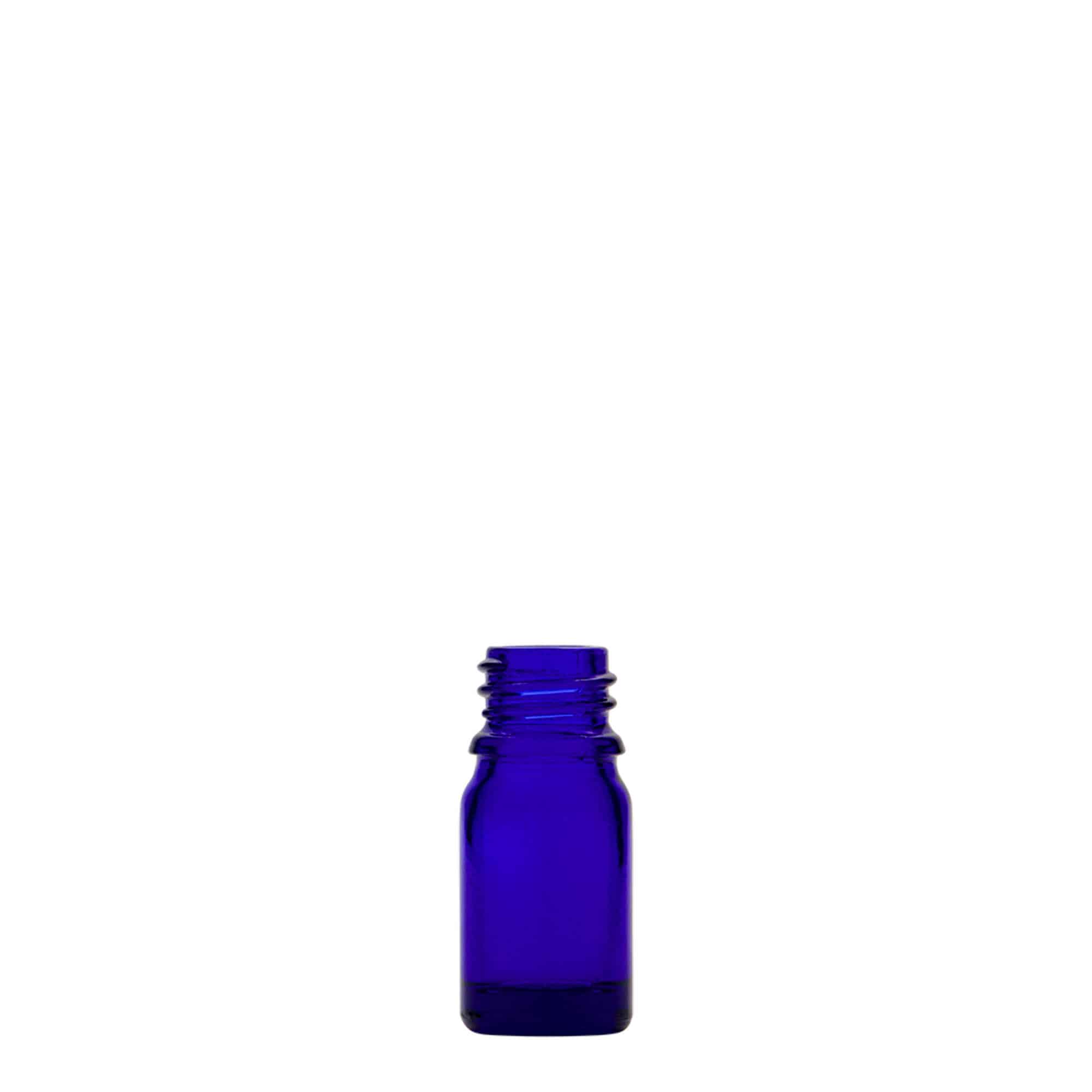 5 ml butelka farmaceutyczna, szkło, kolor błękit królewski, zamknięcie: DIN 18
