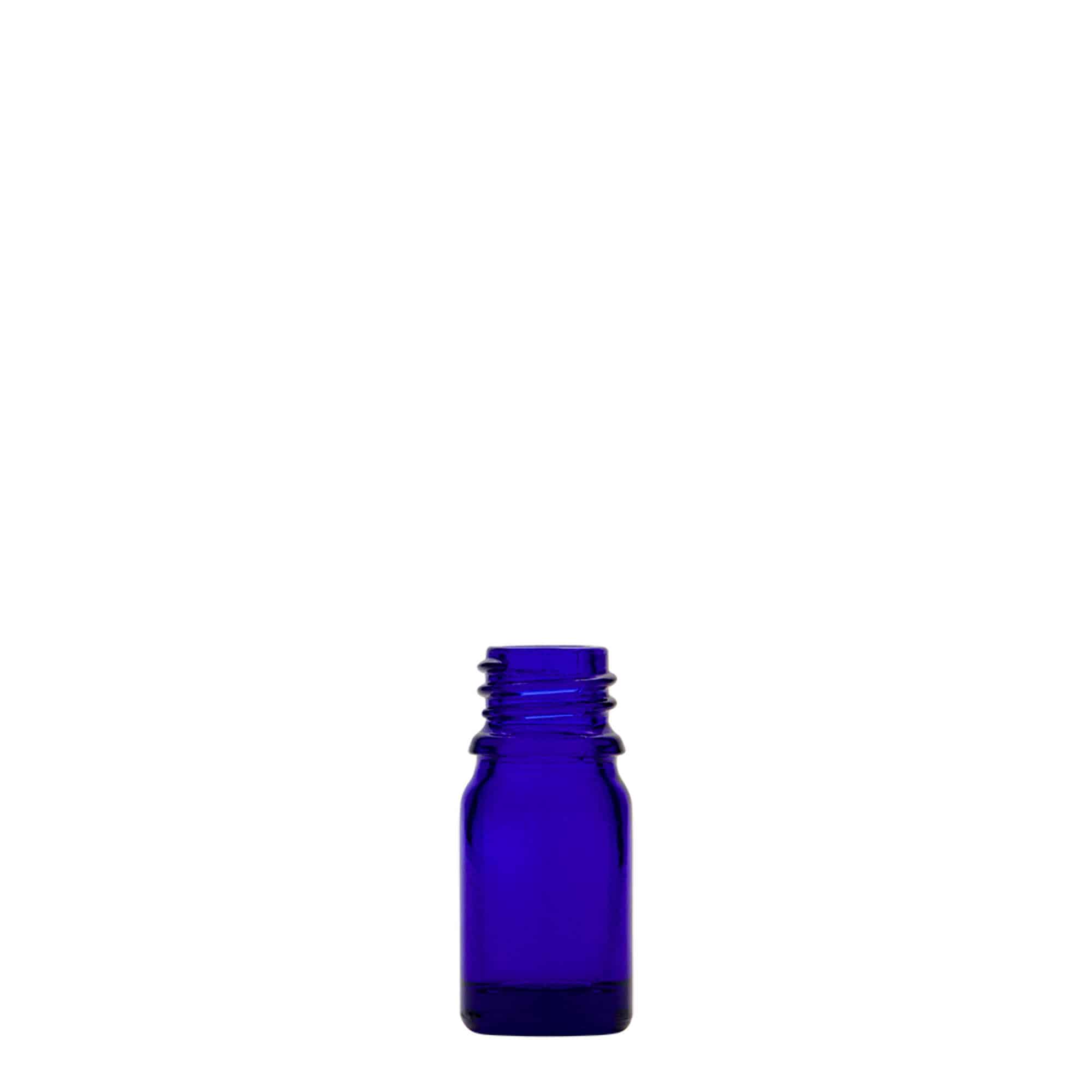 5 ml butelka farmaceutyczna, szkło, kolor błękit królewski, zamknięcie: DIN 18 5 ml butelka farmaceutyczna, szkło, kolor błękit królewski, zamknięcie: DIN 18