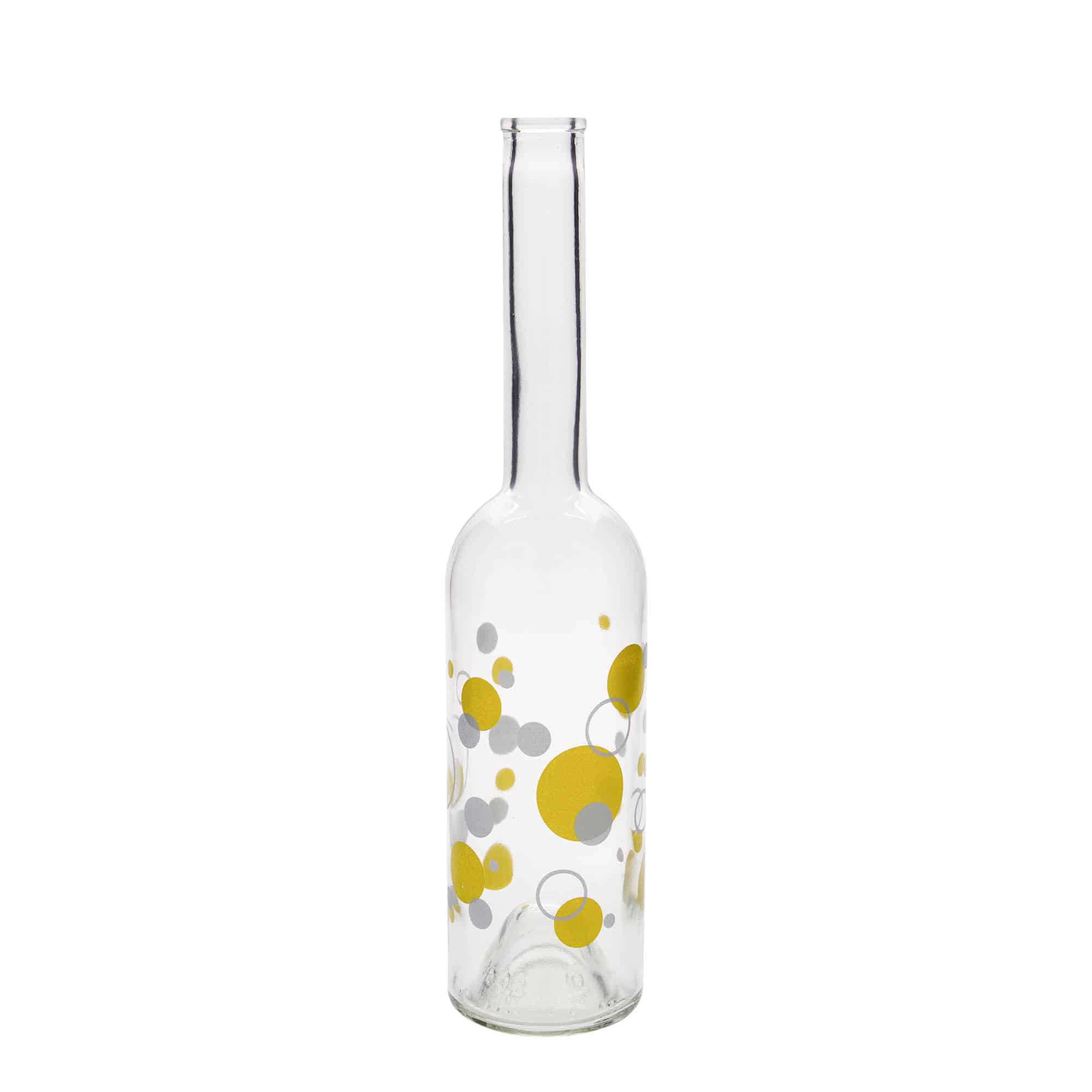 500 ml butelka szklana 'Opera', wzór: kropki, zamknięcie: korek 500 ml butelka szklana 'Opera', wzór: kropki, zamknięcie: korek