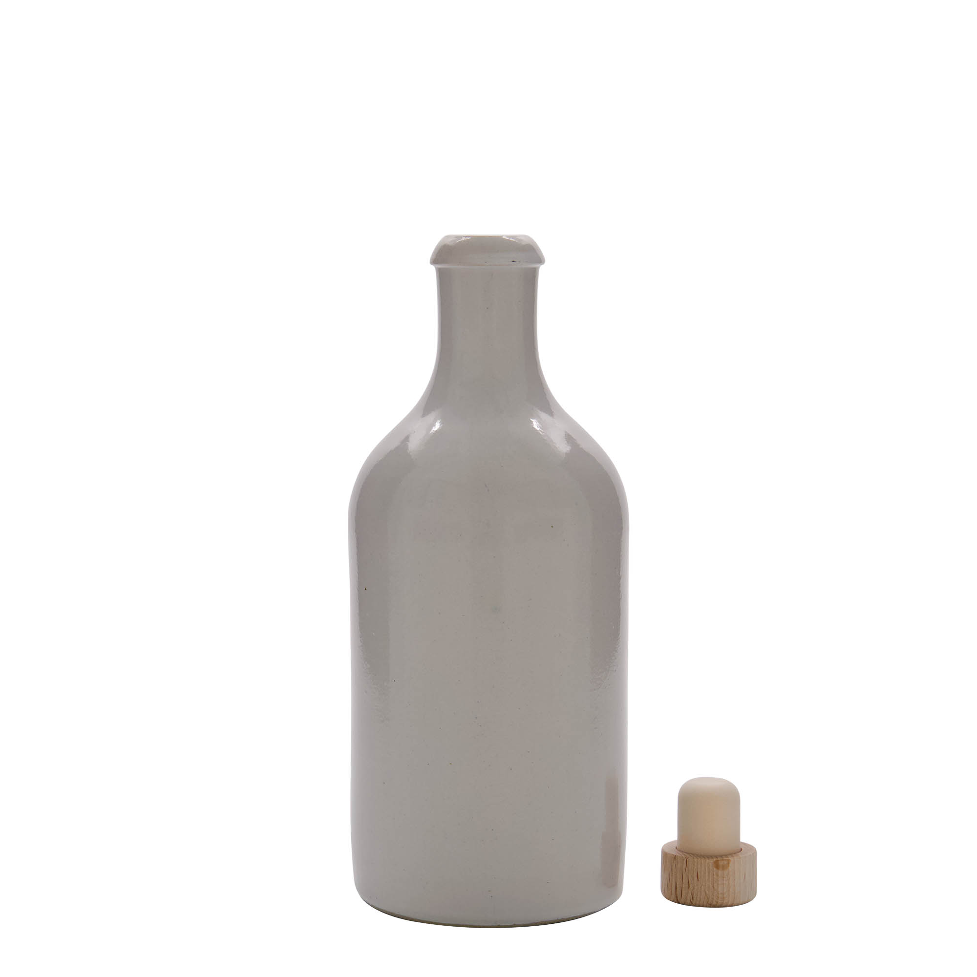 500 ml dzban gliniany, kamionkowy, biały, wylot: korek