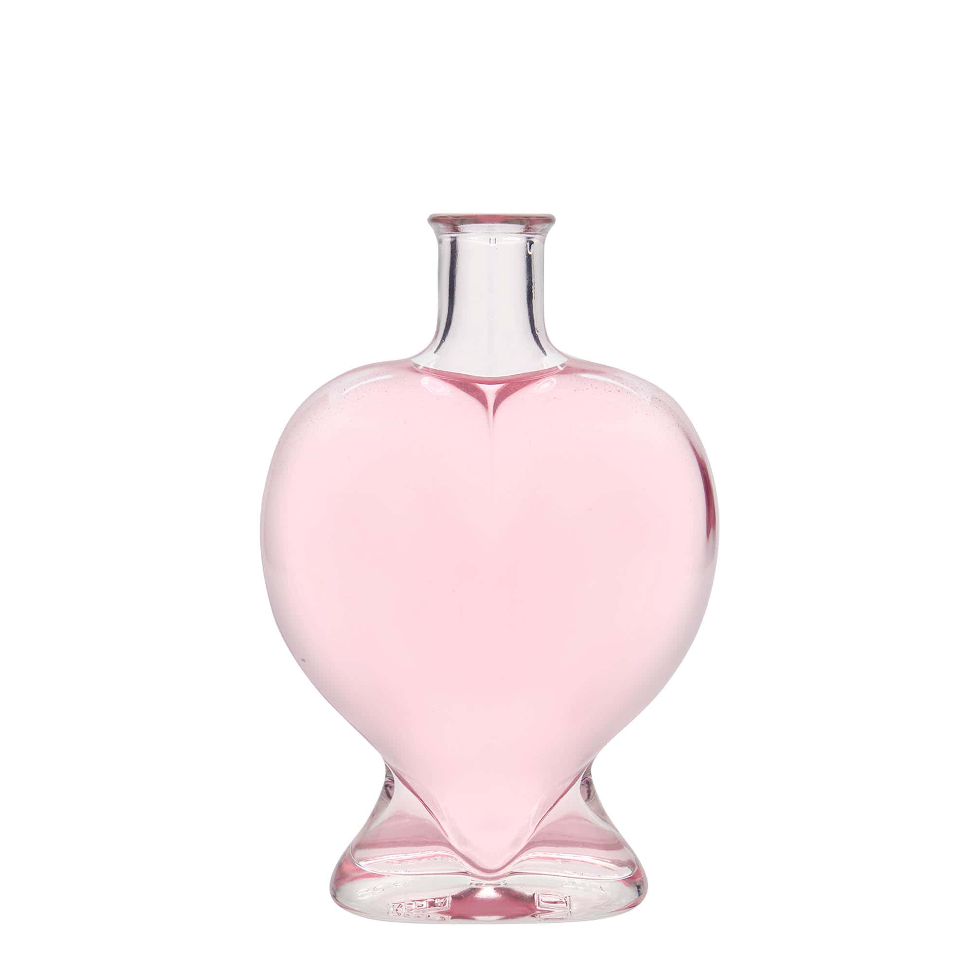 500 ml butelka szklana 'Serce', zamknięcie: korek