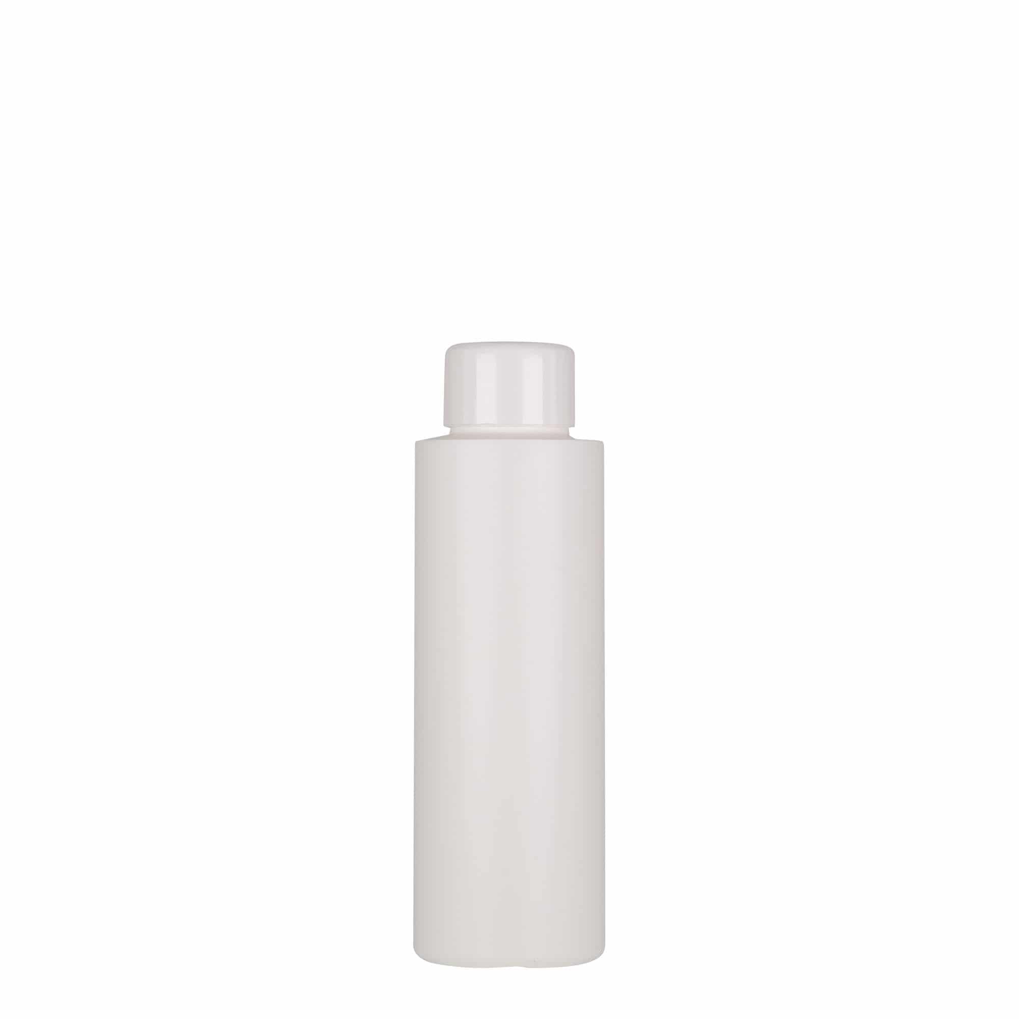 100 ml butelka plastikowa 'Pipe', zielony HDPE, biały, gwint: 24/410