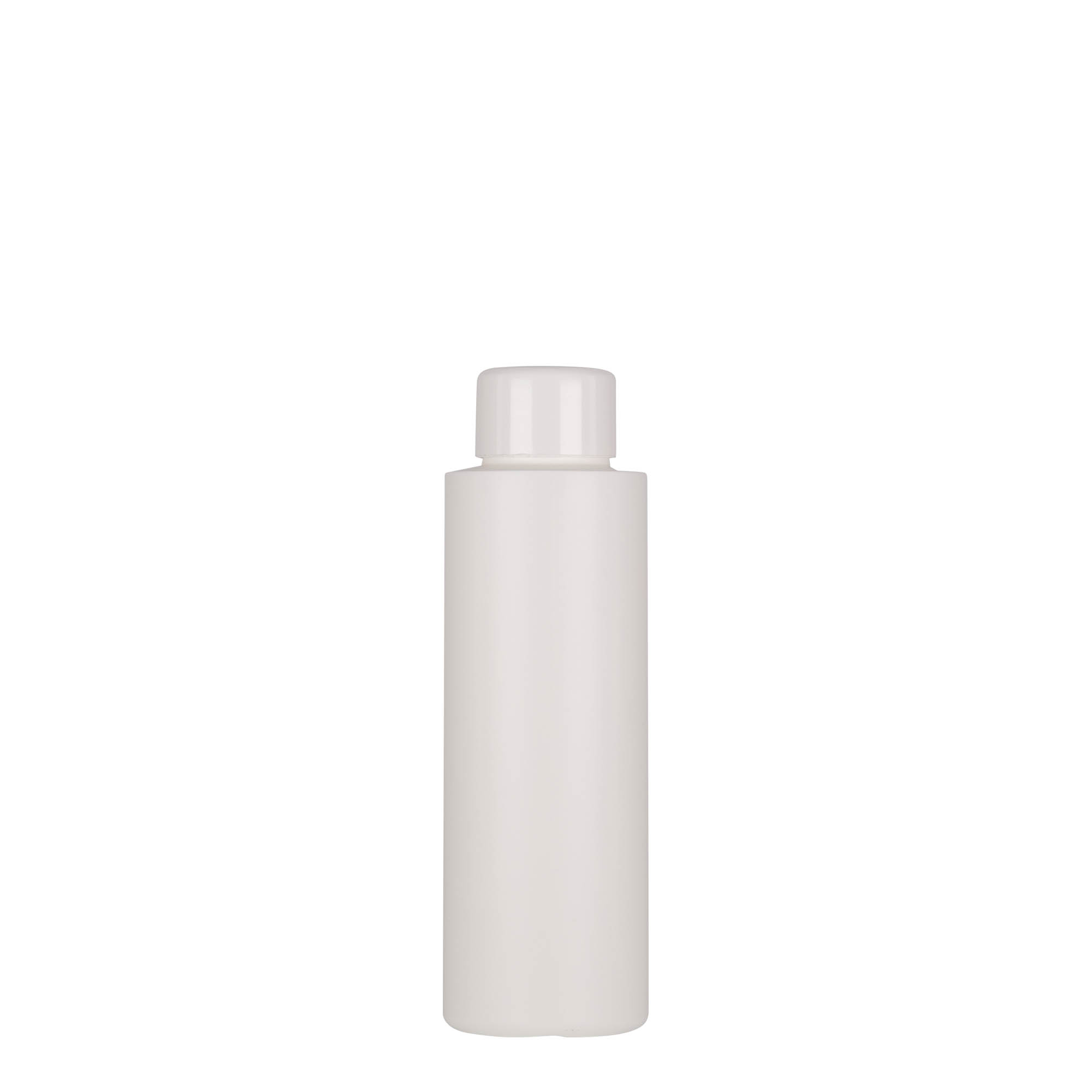 100 ml butelka plastikowa 'Pipe', zielony HDPE, biały, gwint: 24/410 100 ml butelka plastikowa 'Pipe', zielony HDPE, biały, gwint: 24/410