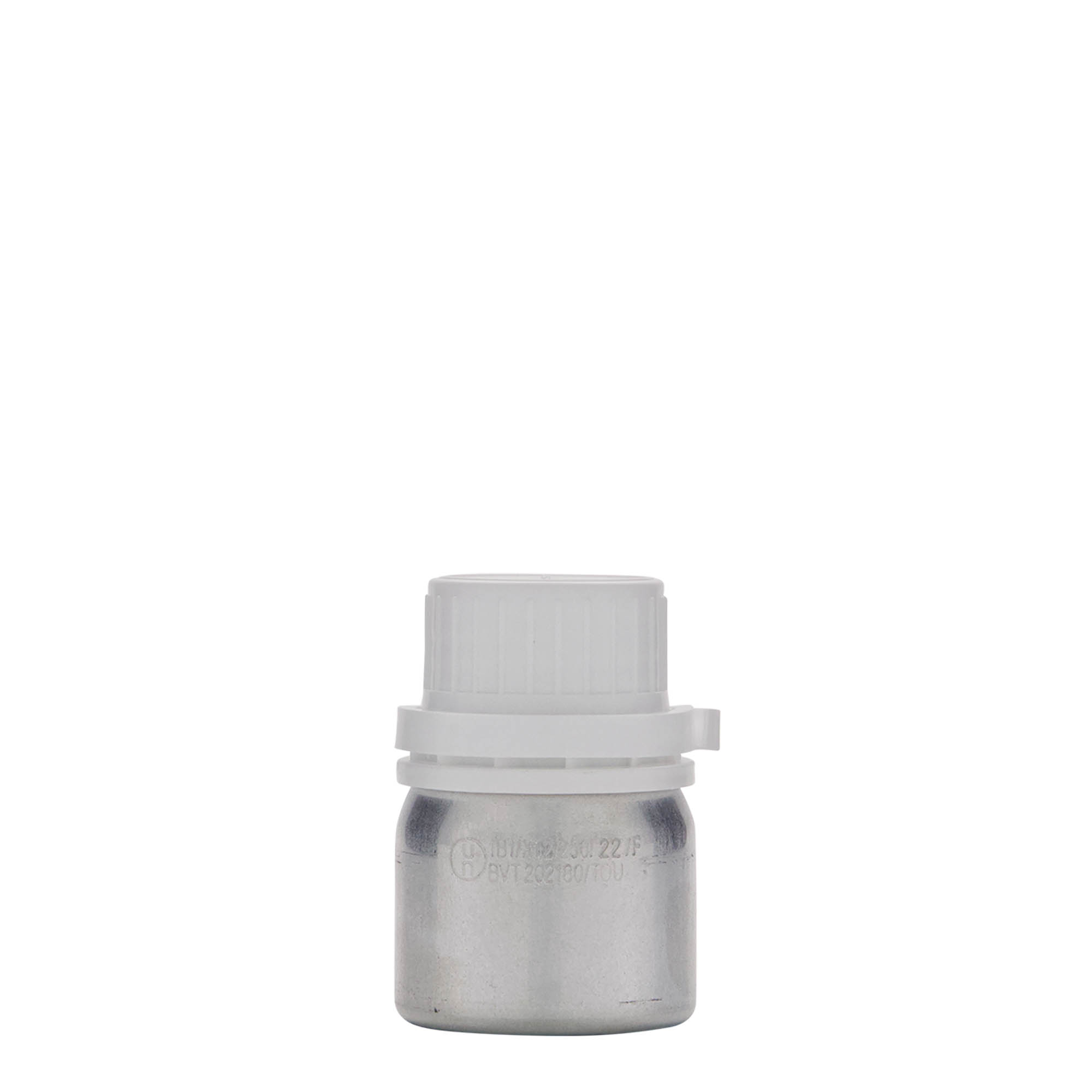 50 ml butelka aluminiowa, metal, srebrny, gwint: DIN 32