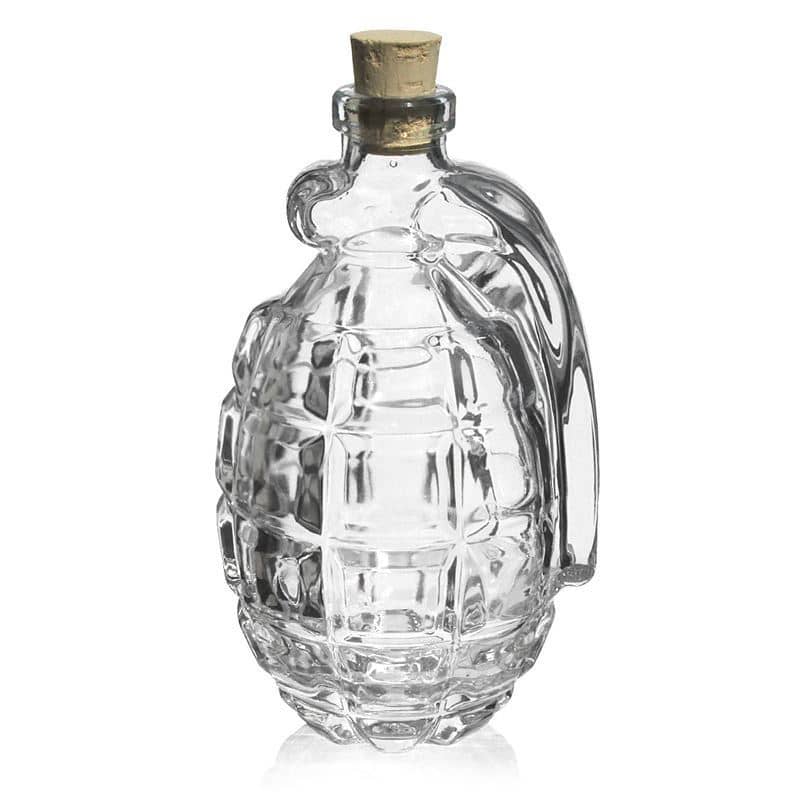 200 ml butelka szklana 'Granat ręczny', zamknięcie: korek