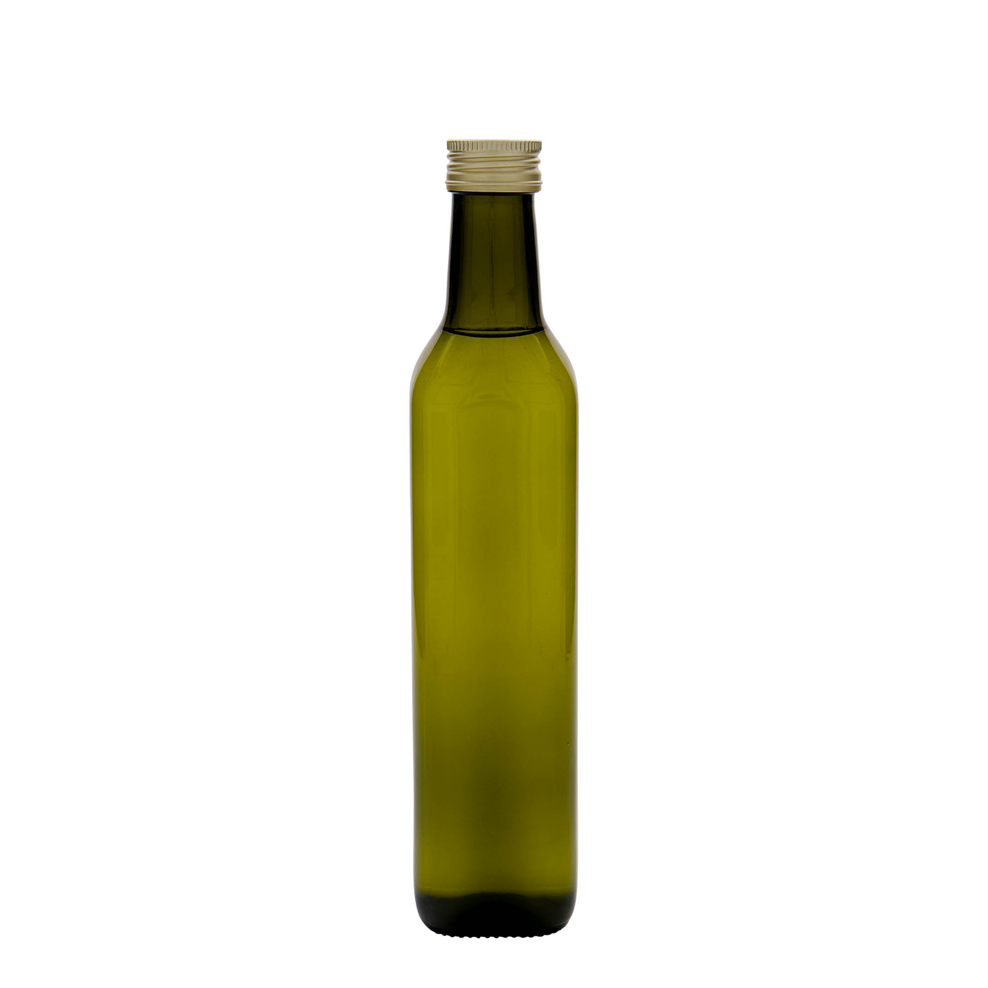 500 ml butelka szklana 'Marasca', kwadratowa, antyczny zielony, gwint: PP 31,5