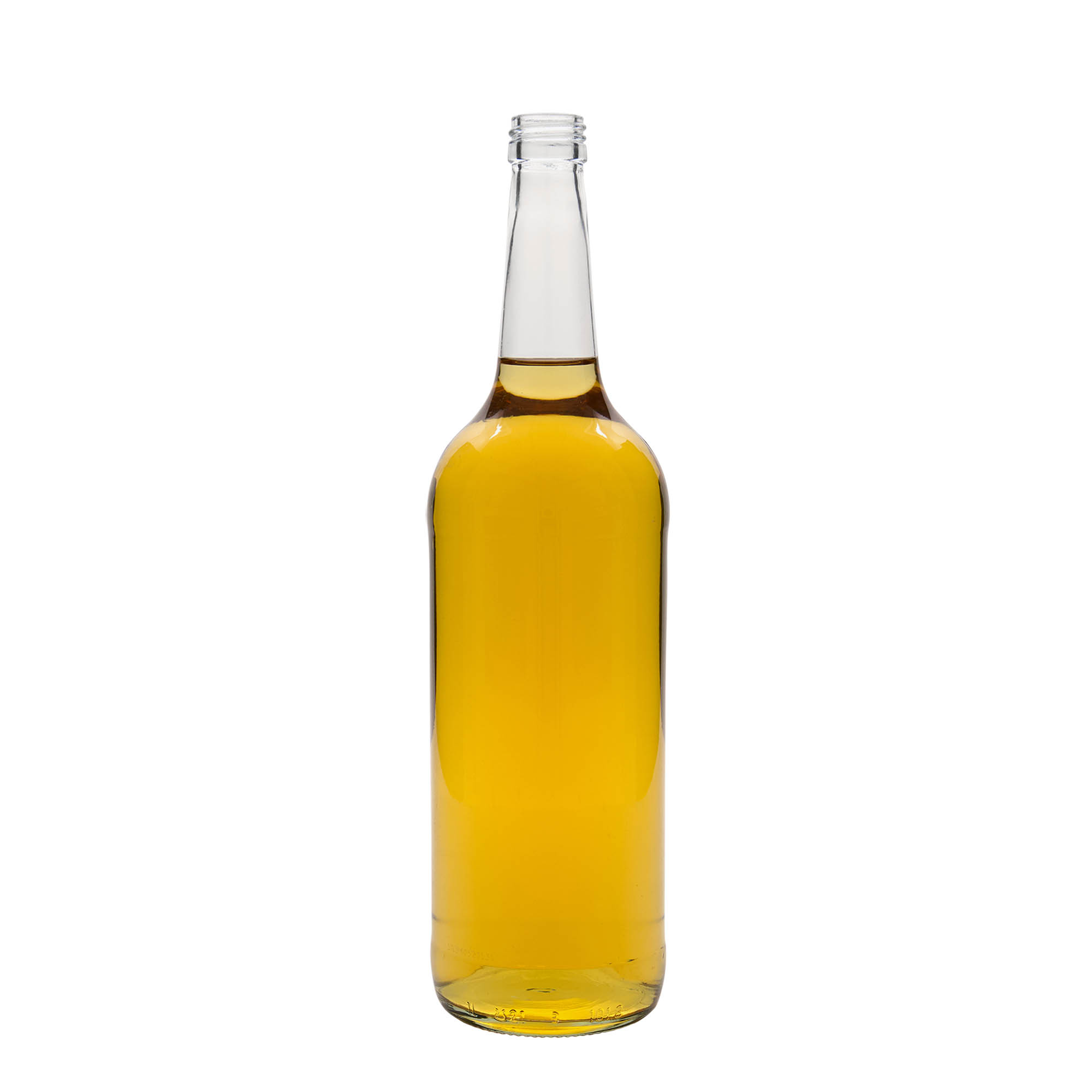 1.000 ml butelka szklana z prostą szyjką, gwint: PP 28