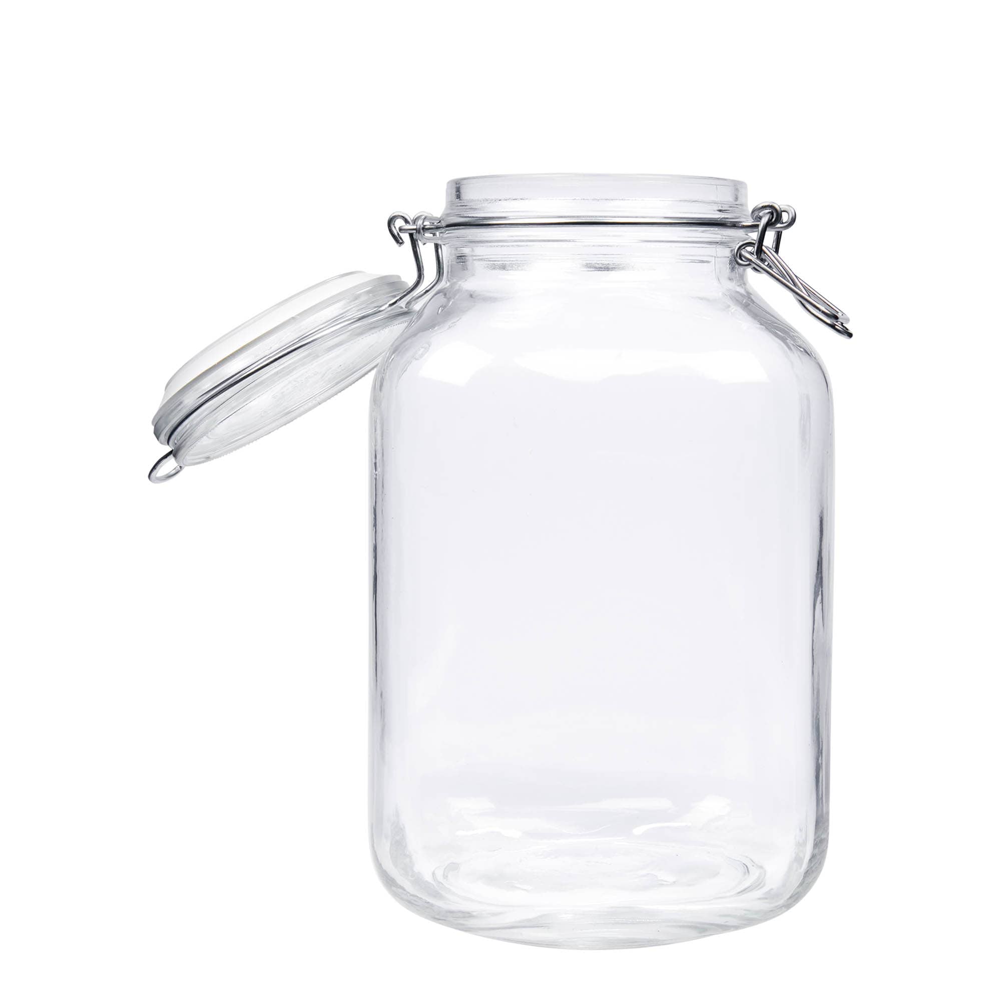 3.000 ml słoik z drucianym zamknięciem „Fido”, kwadratowy, otwór: zamknięcie druciane