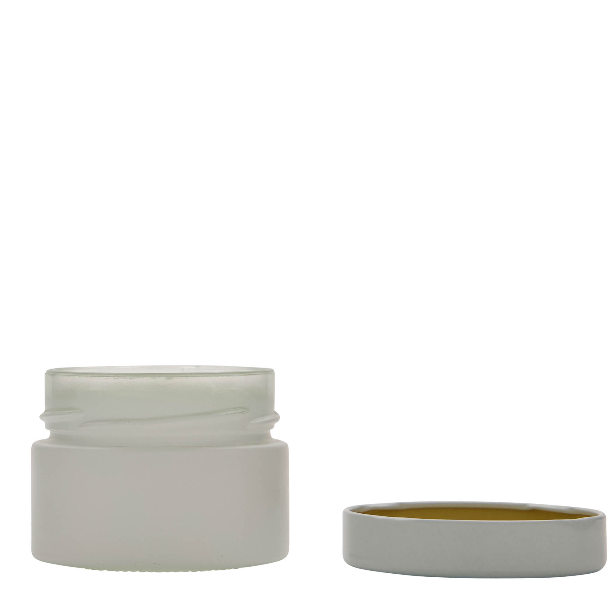 130 ml okrągłe szkło 'Aurora', białe, otwór: Deep-Twist-Off (DTO 66)