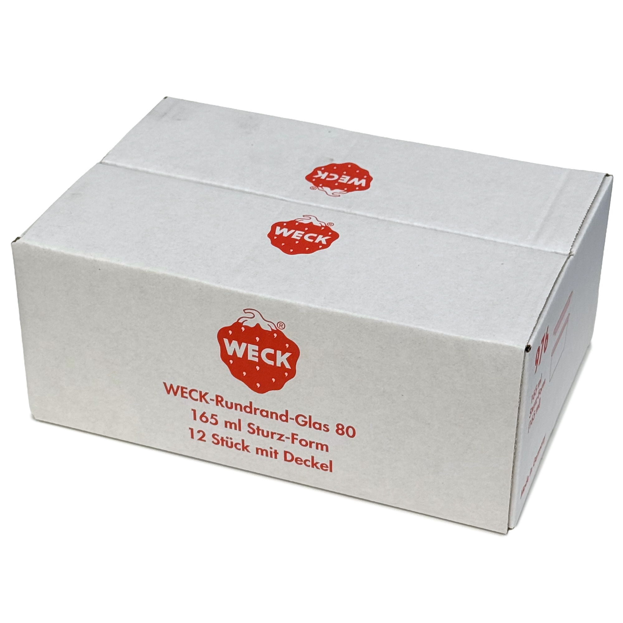 12x 165 ml słoik WECK typu Sturz z szklanym wieczkiem RR 80