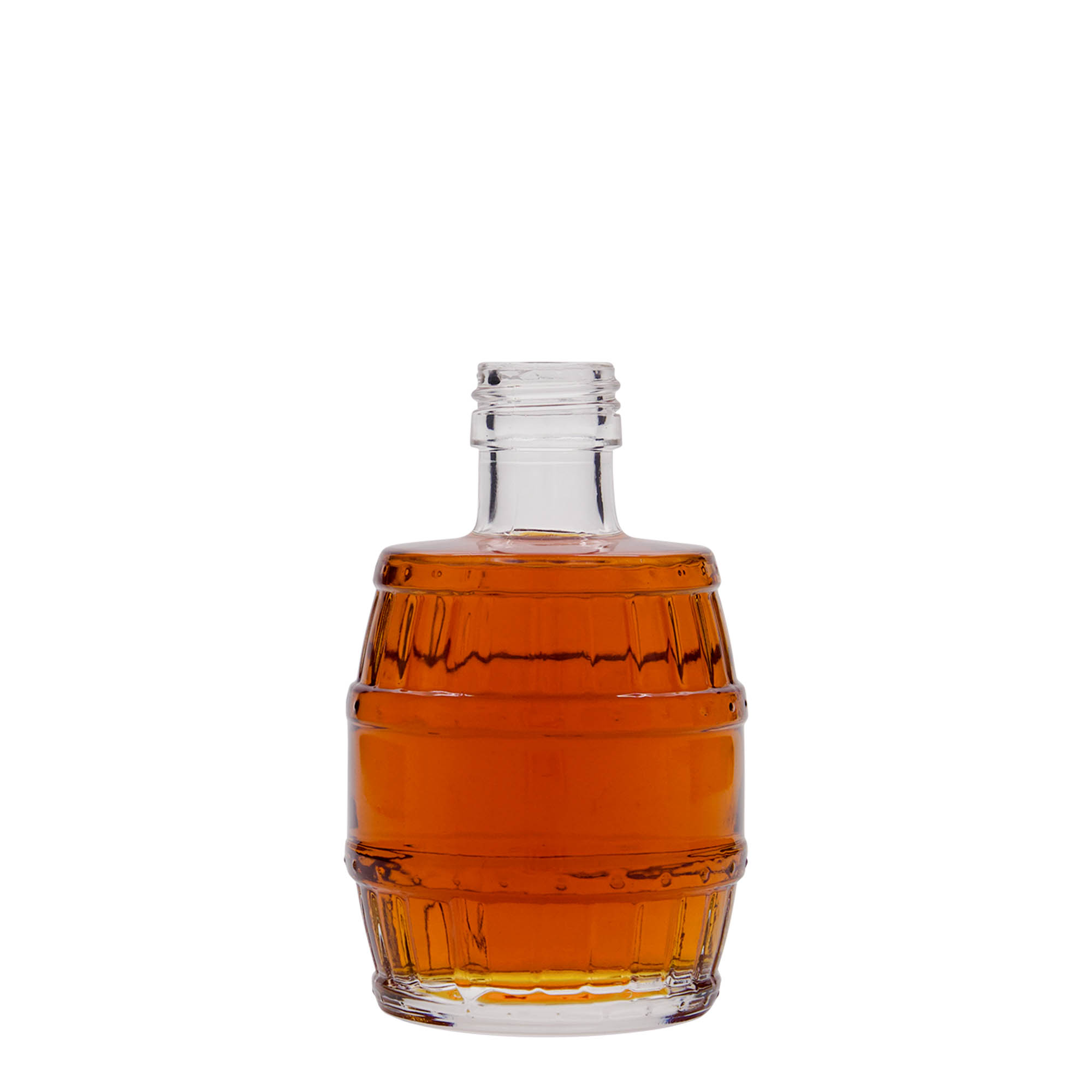 200 ml butelka szklana „beczka”, gwint: PP 28 200 ml butelka szklana „beczka”, gwint: PP 28