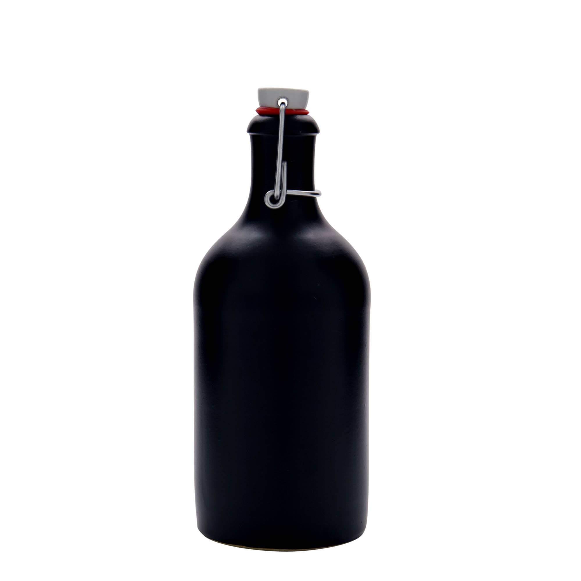 500 ml dzbanek do toniku, kamionka, czarny, otwór: zamknięcie na zatrzask