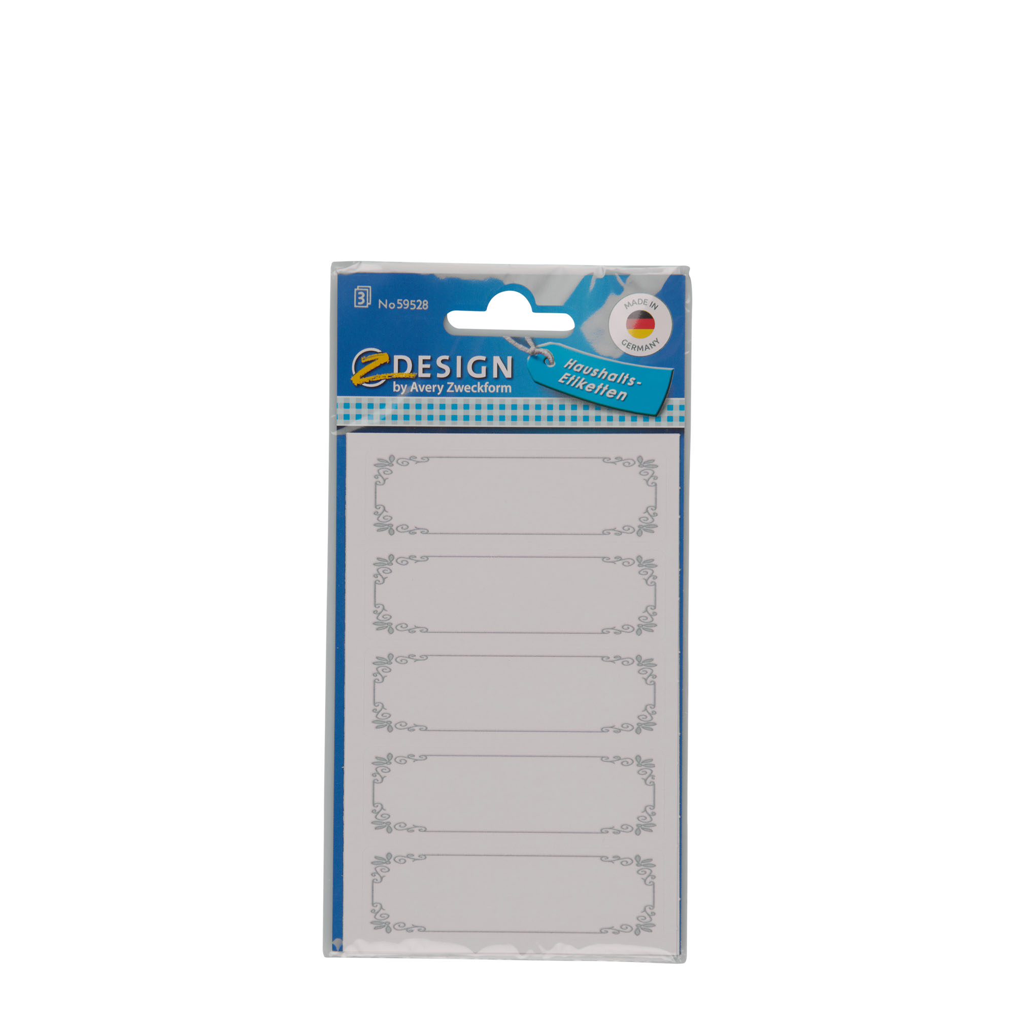 Zweckform Etykiety „Niebieska Ramka”, prostokątne, papier, biało-niebieskie Zweckform Etykiety „Niebieska Ramka”, prostokątne, papier, biało-niebieskie