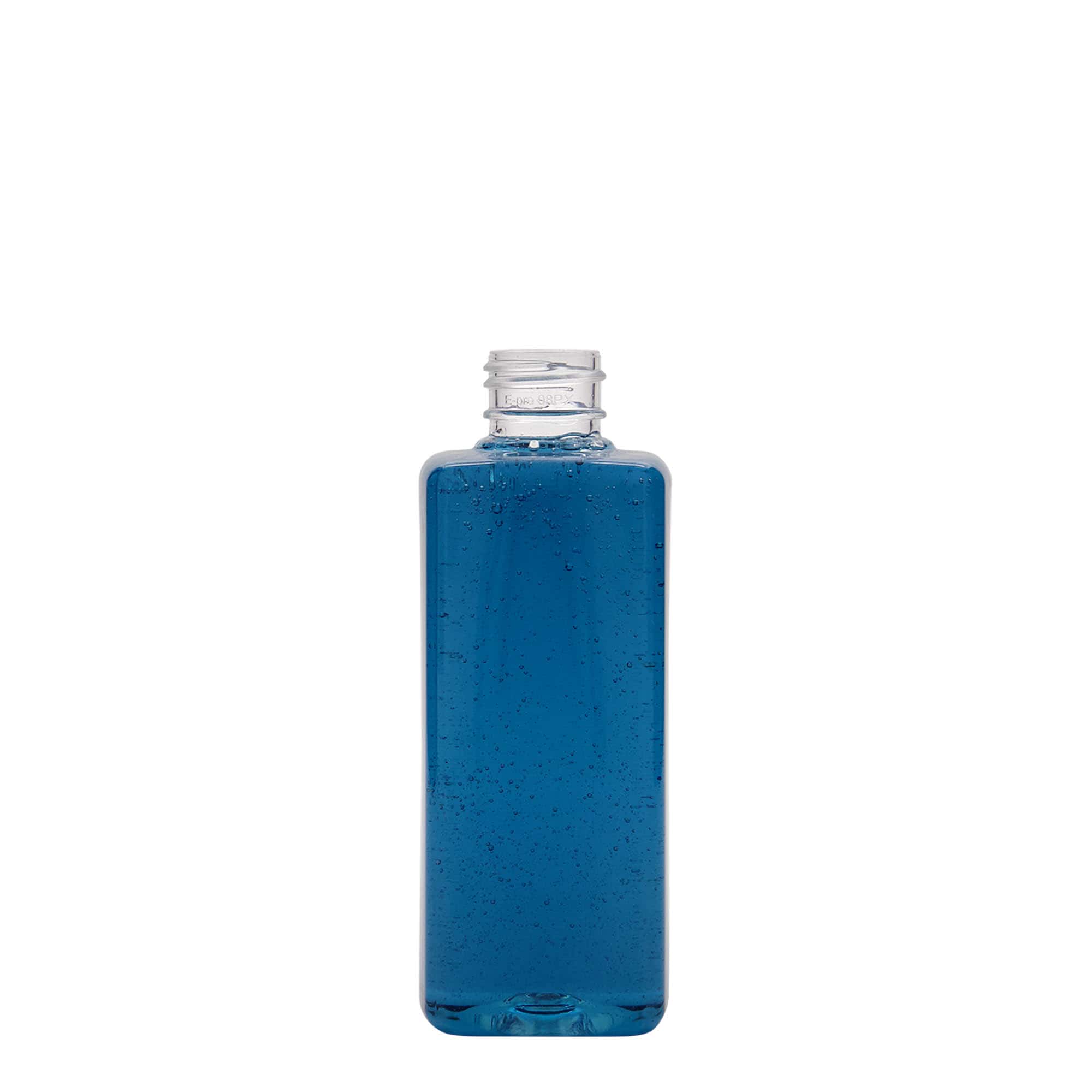 200 ml butelka PET „Karl”, kwadratowa, plastik, gwint: 24/410 200 ml butelka PET „Karl”, kwadratowa, plastik, gwint: 24/410