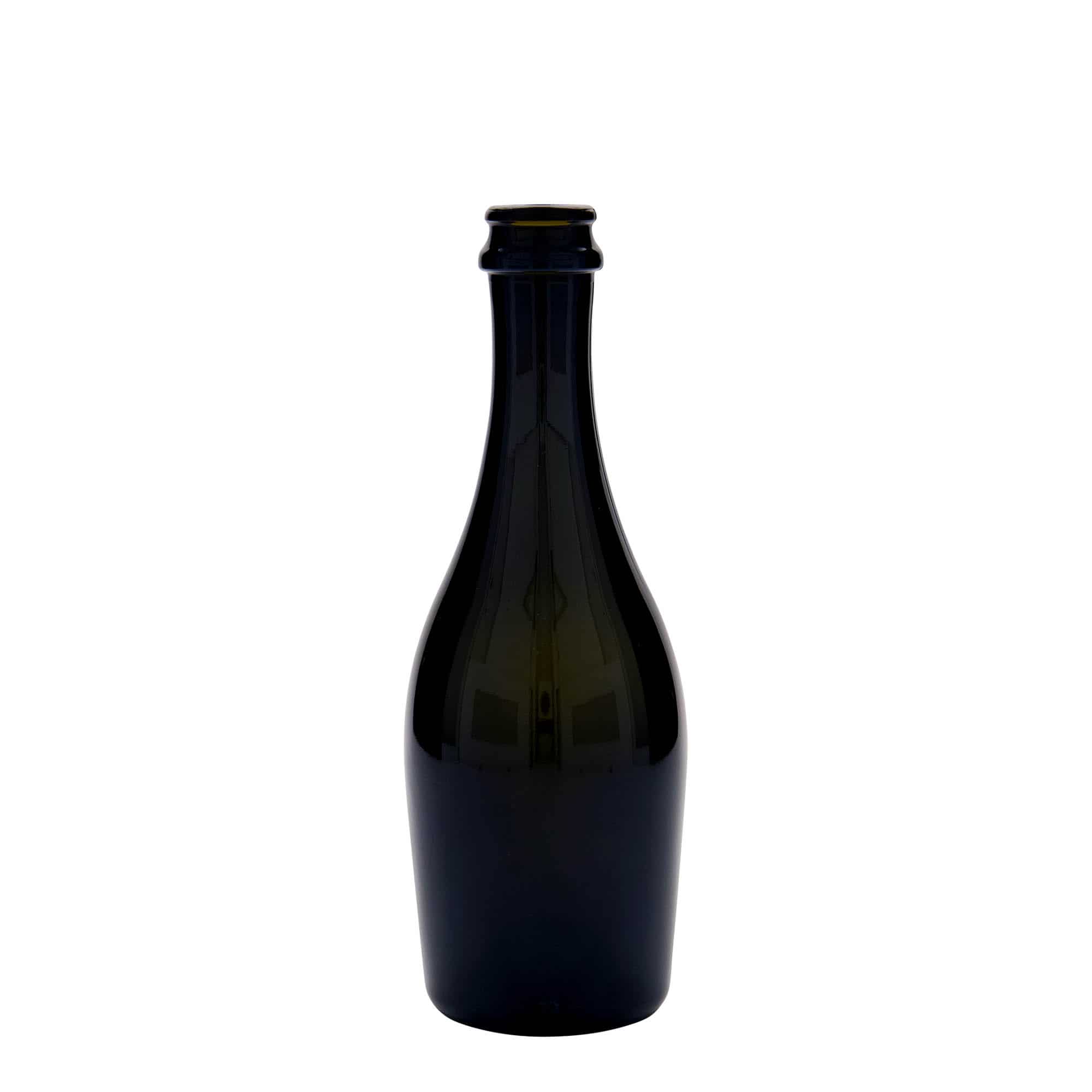 330 ml butelka do szampana 'Carmen', szkło, kolor zielony antyczny, zamknięcie: kapsel