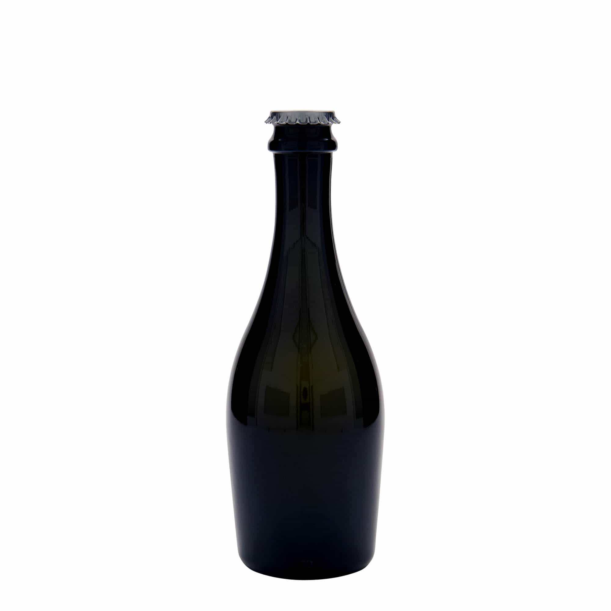 330 ml butelka na szampana 'Carmen', szkło, antyczny zielony, szyjka: kapsel koronowy