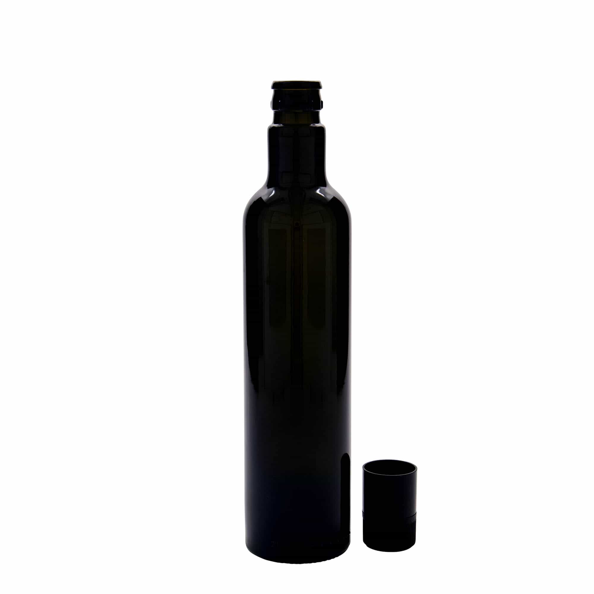 500 ml butelka na ocet/olej „Willy New”, szkło, antyczny zielony, wylot: DOP