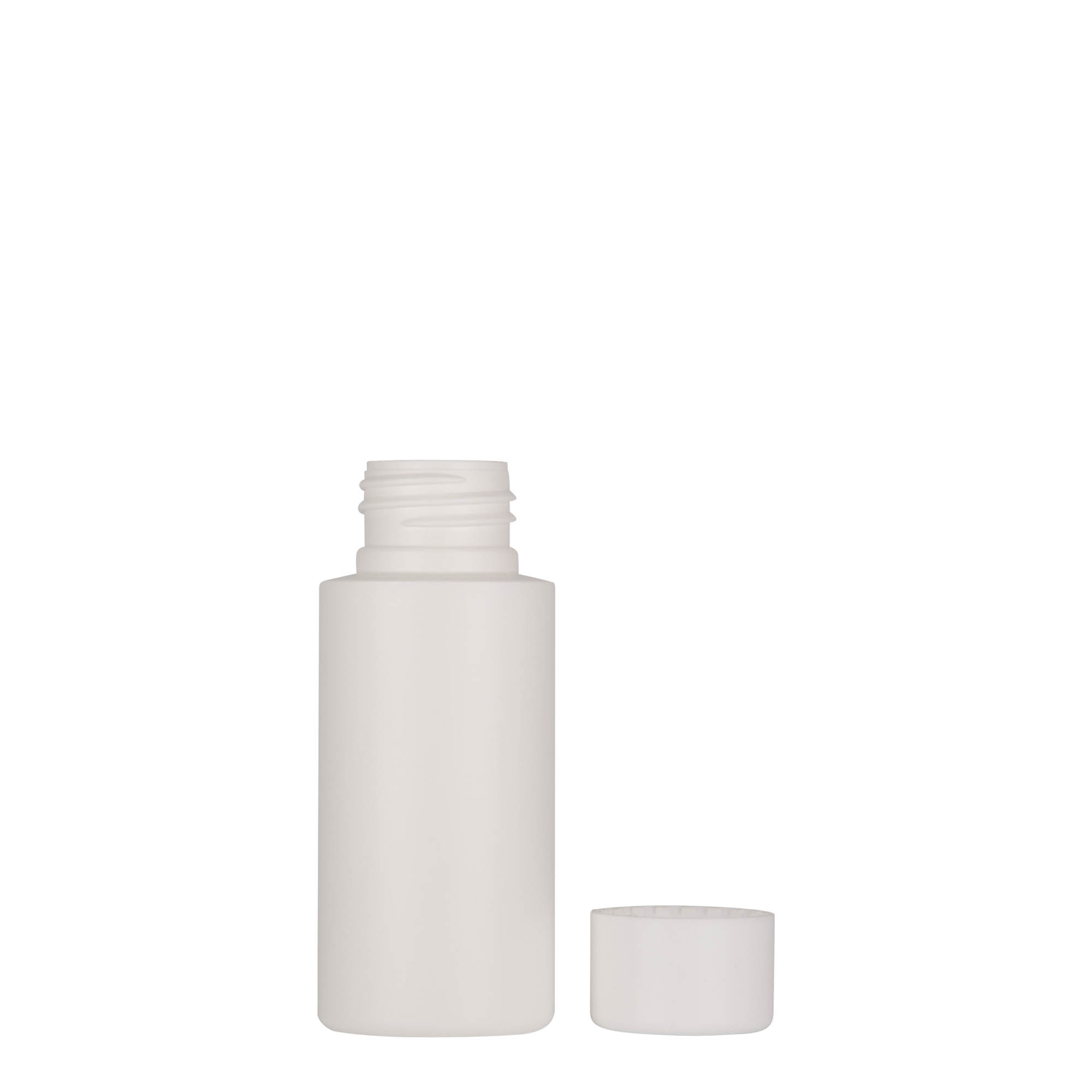 50 ml plastikowa butelka „Pipe”, HDPE, biała, gwint: 24/410