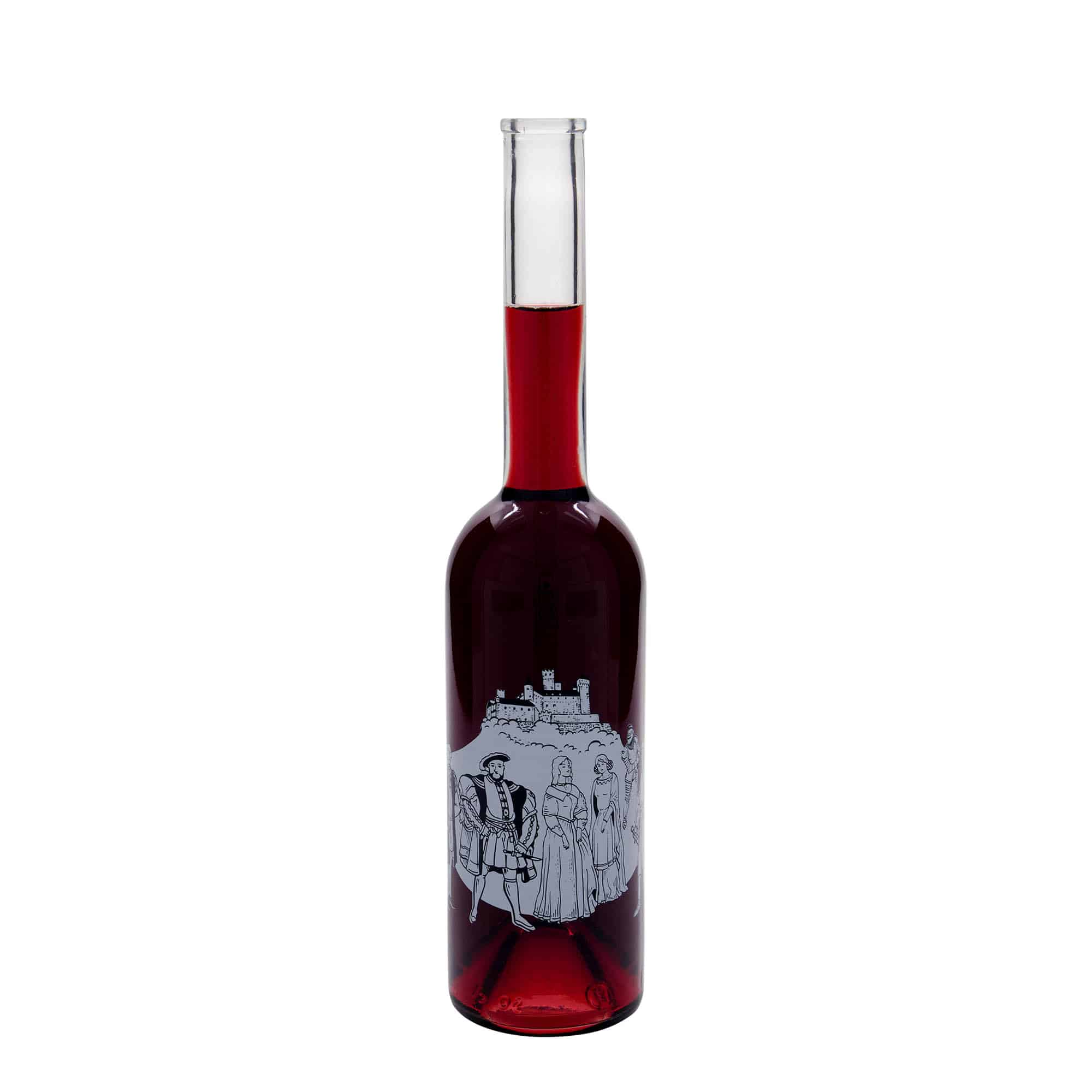 500 ml butelka szklana 'Opera', motyw: średniowiecze, korek