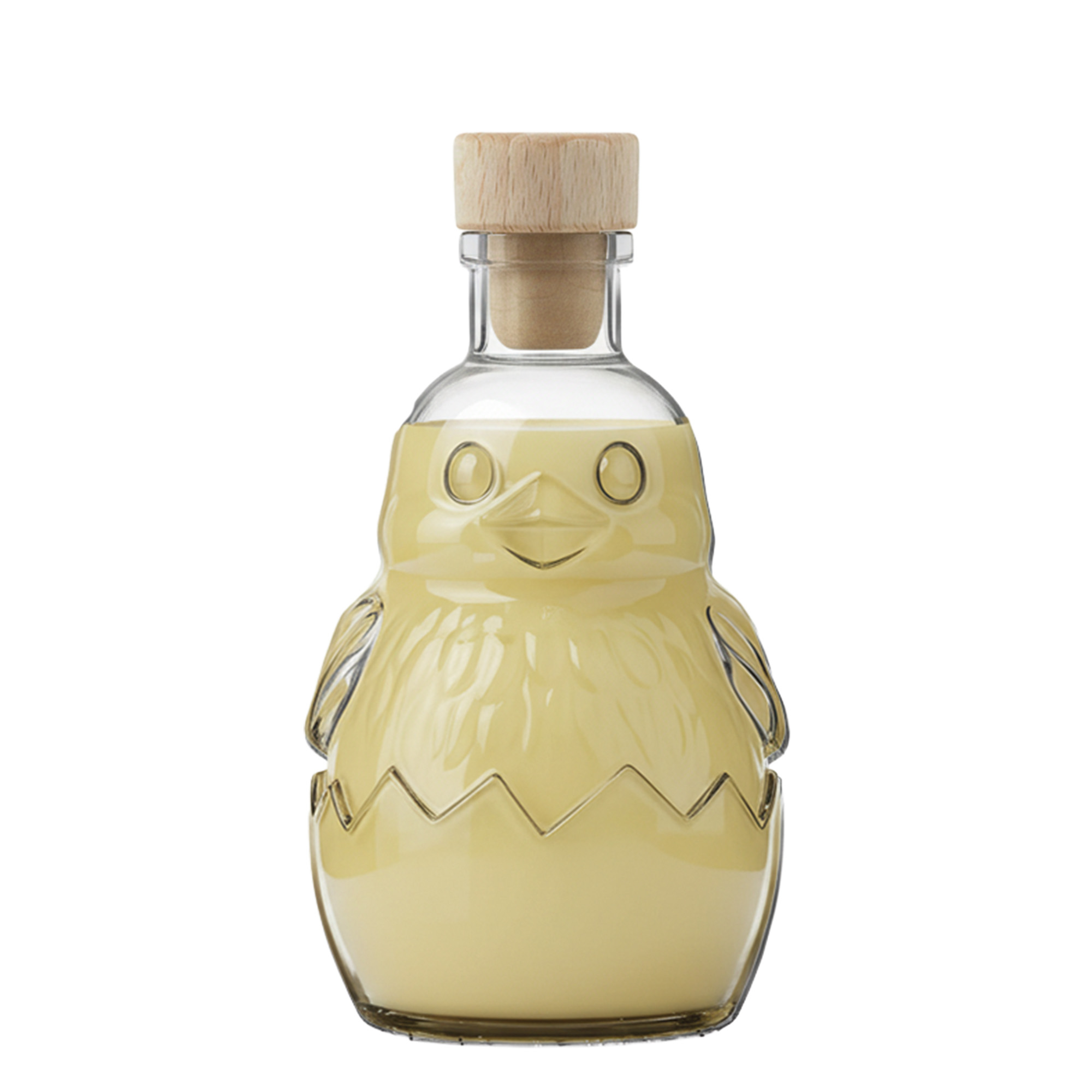 200 ml butelka szklana 'Kurczak', szyjka: korek 200 ml butelka szklana 'Kurczak', szyjka: korek