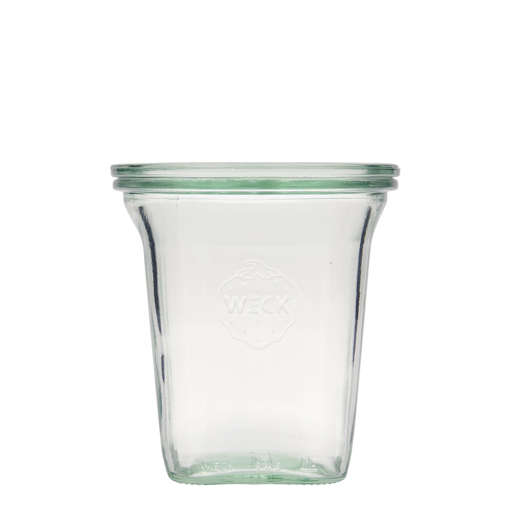6x 545 ml WECK-Quadroglas z szklanym wieczkiem RR 100
