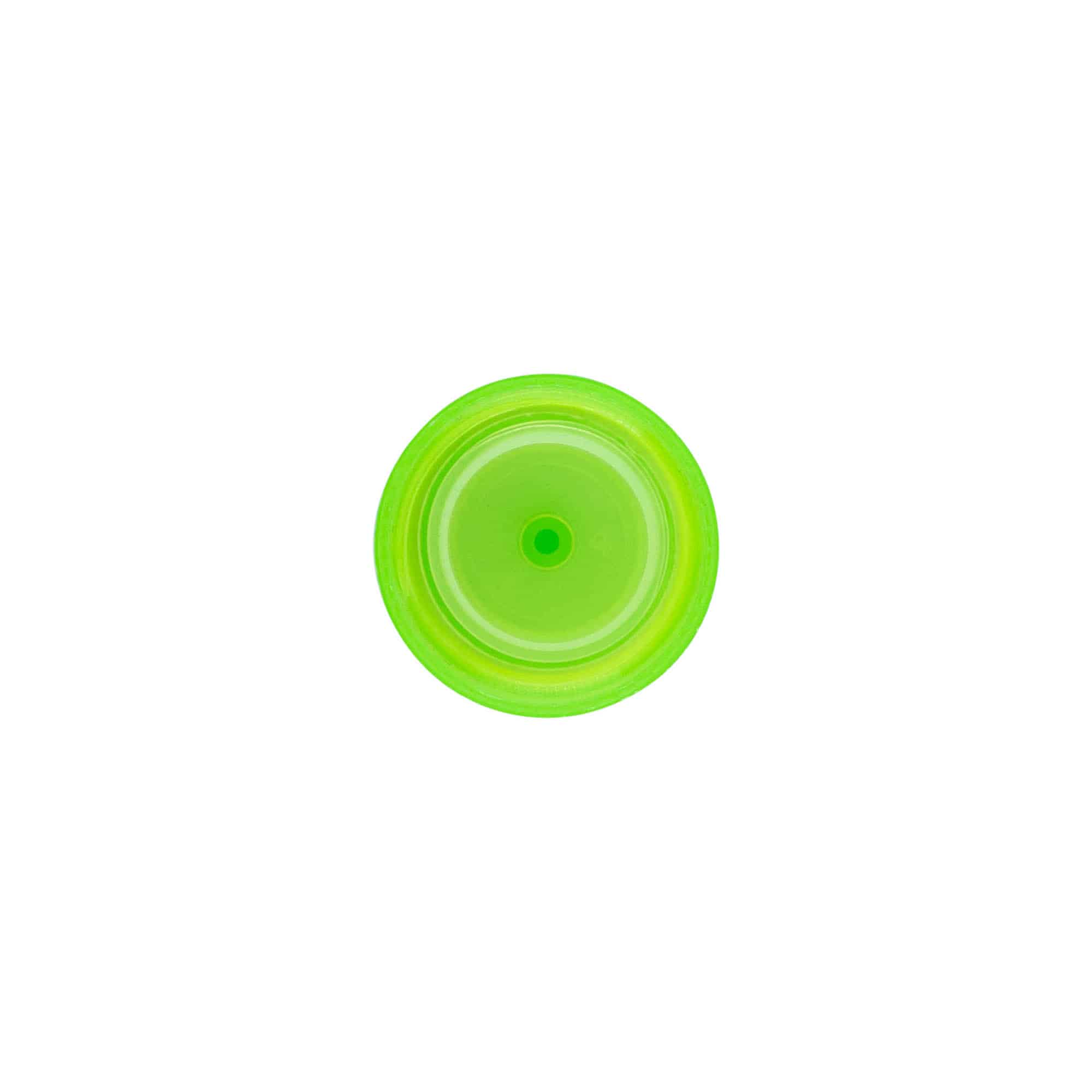 Zakrętka z wkładką natryskową, tworzywo sztuczne PP, kolor zielony, do zamknięcia: GPI 24/410
