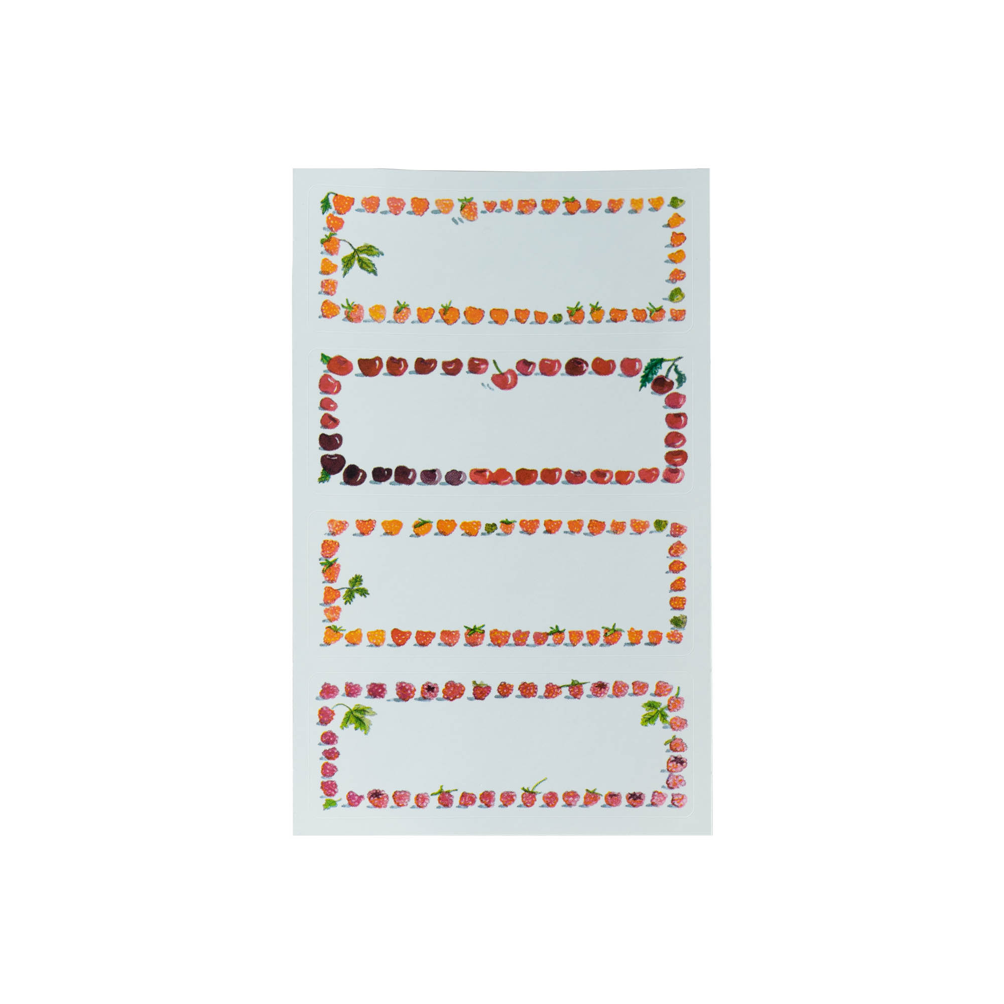 Zweckform etykiety „Frucht-Rahmen”, prostokątne, papierowe, wielokolorowe