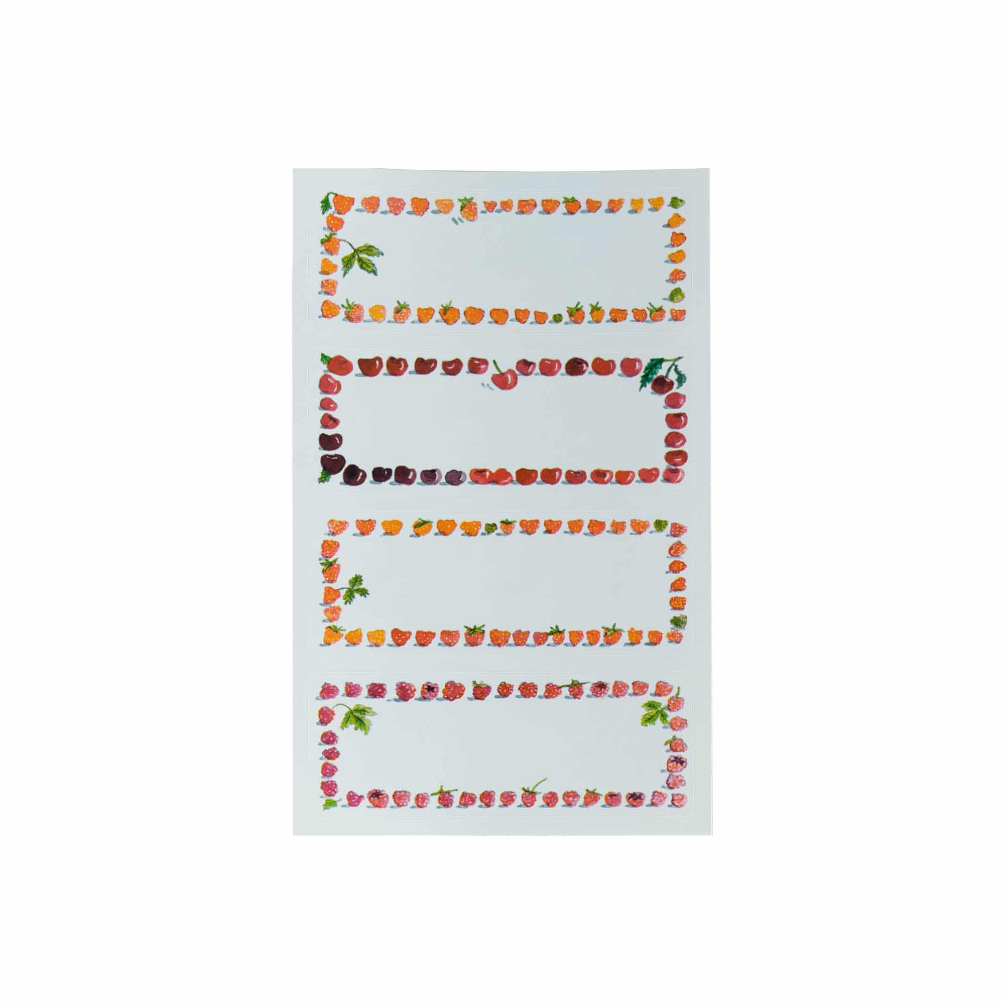 Zweckform etykiety „Frucht-Rahmen”, prostokątne, papierowe, wielokolorowe