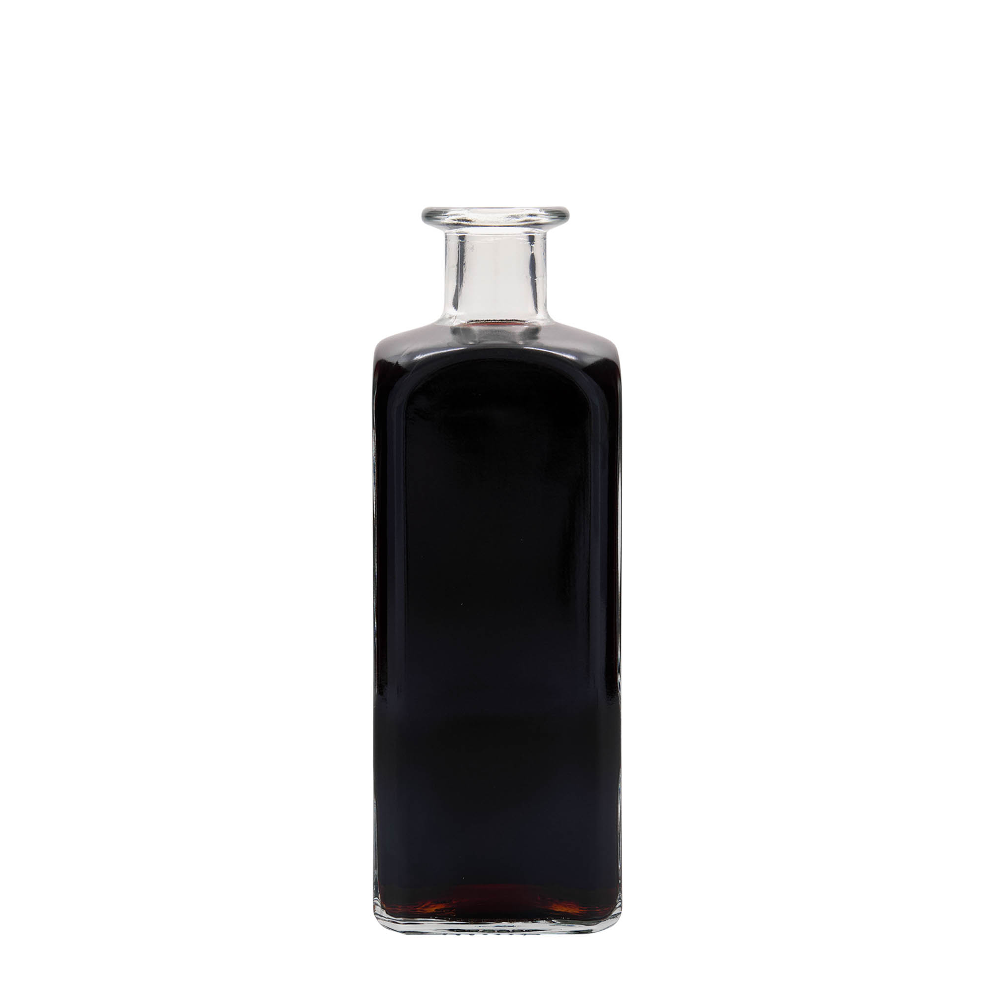 500 ml butelka szklana Apotheker Carré, kwadratowa, wylot: korek 500 ml butelka szklana Apotheker Carré, kwadratowa, wylot: korek