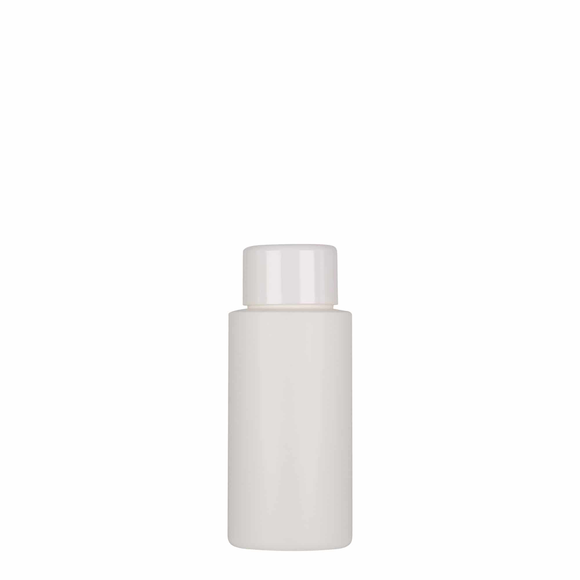 50 ml butelka z tworzywa sztucznego 'Pipe', HDPE, kolor biały, zamknięcie: GPI 24/410