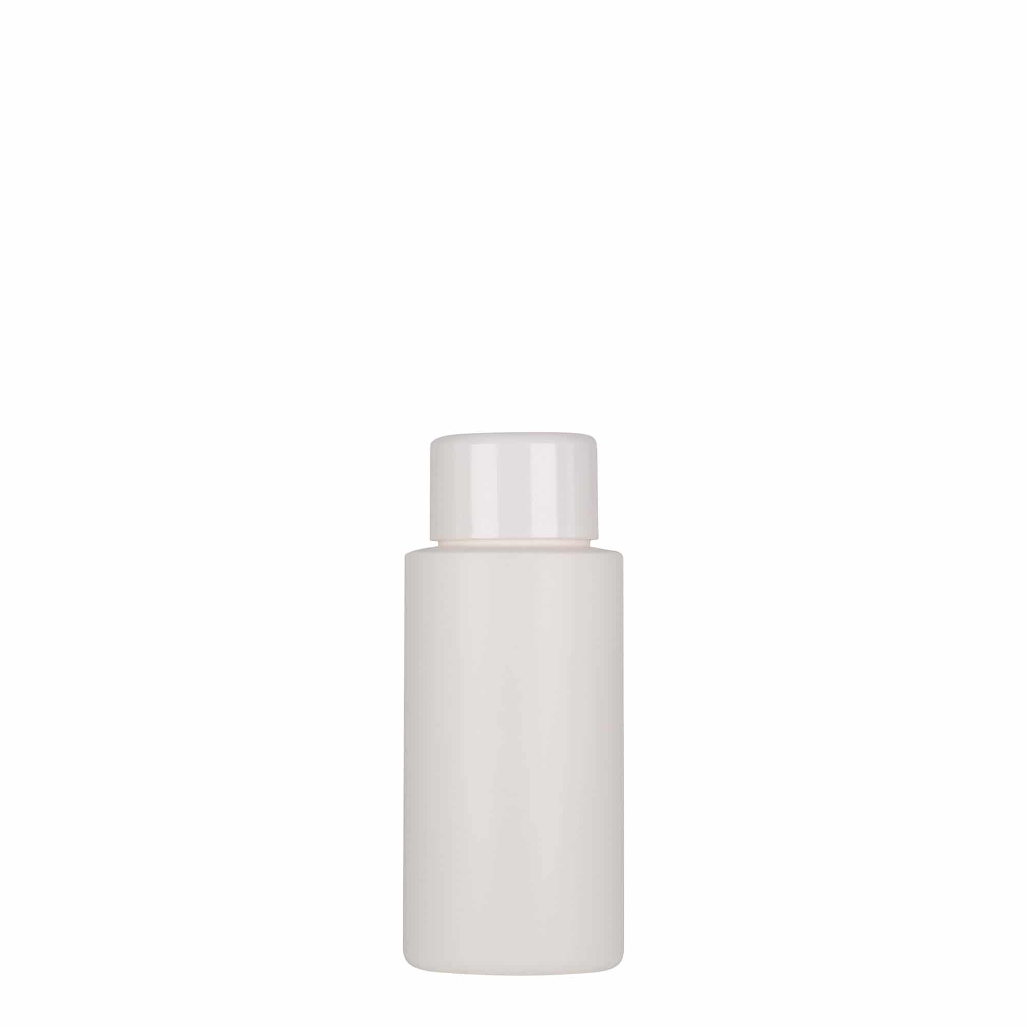 50 ml plastikowa butelka „Pipe”, HDPE, biała, gwint: 24/410