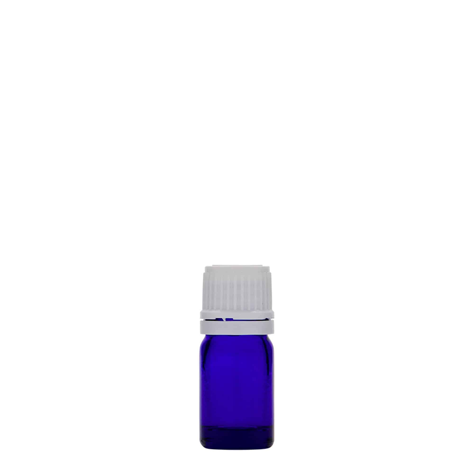 5 ml butelka farmaceutyczna, szkło, kolor błękit królewski, zamknięcie: DIN 18