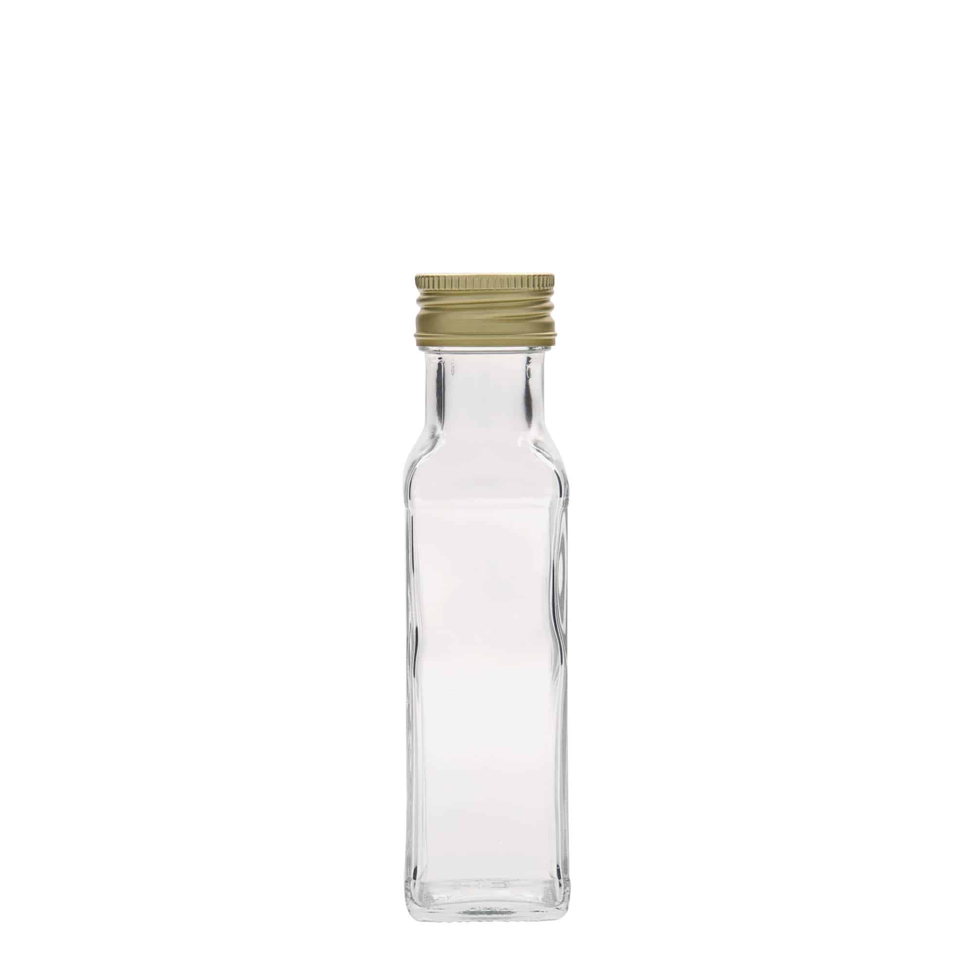 100 ml butelka szklana 'Marasca', kwadratowa, zamknięcie: PP 31,5