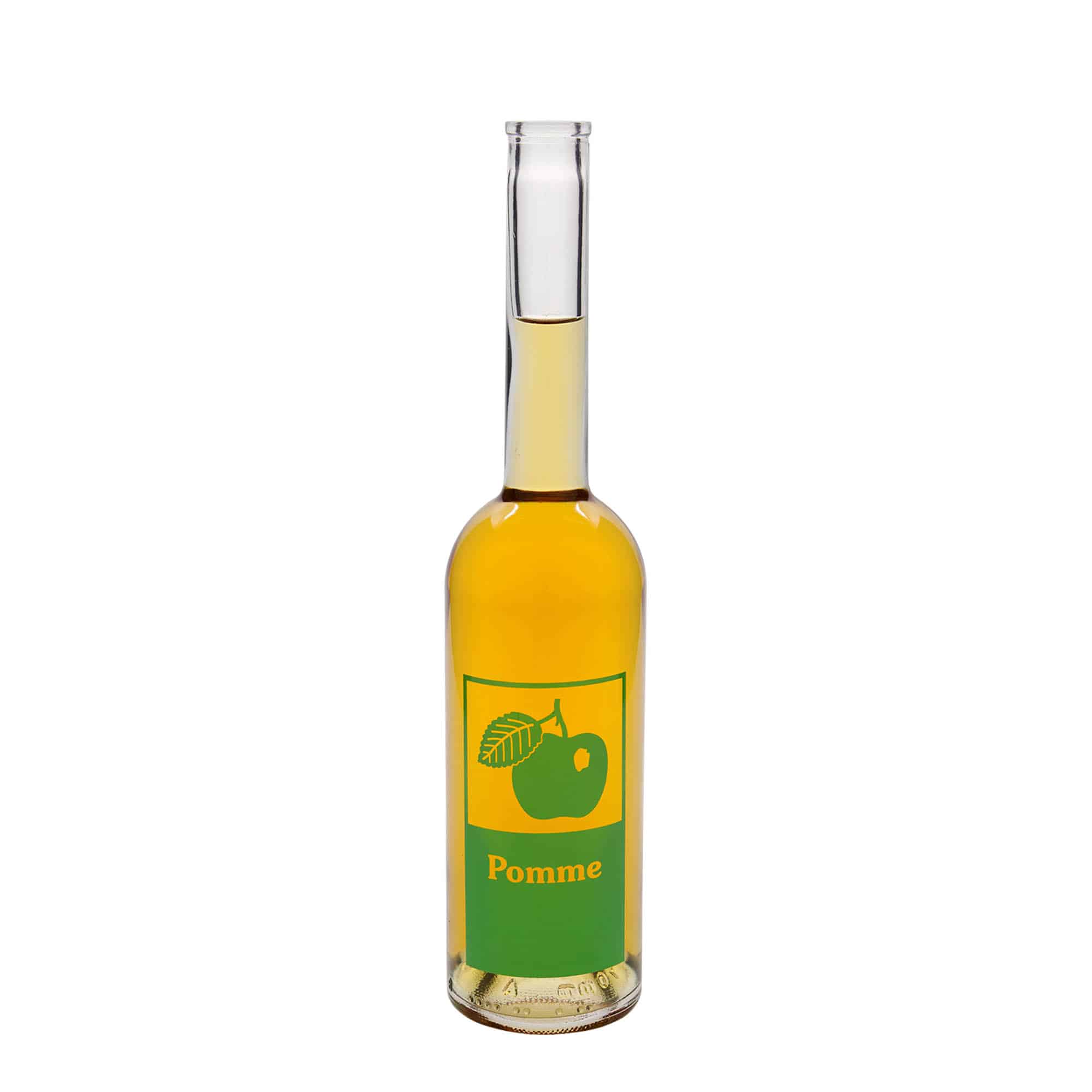 Butelka szklana 500 ml 'Opera', motyw: Jabłko, szyjka: korek