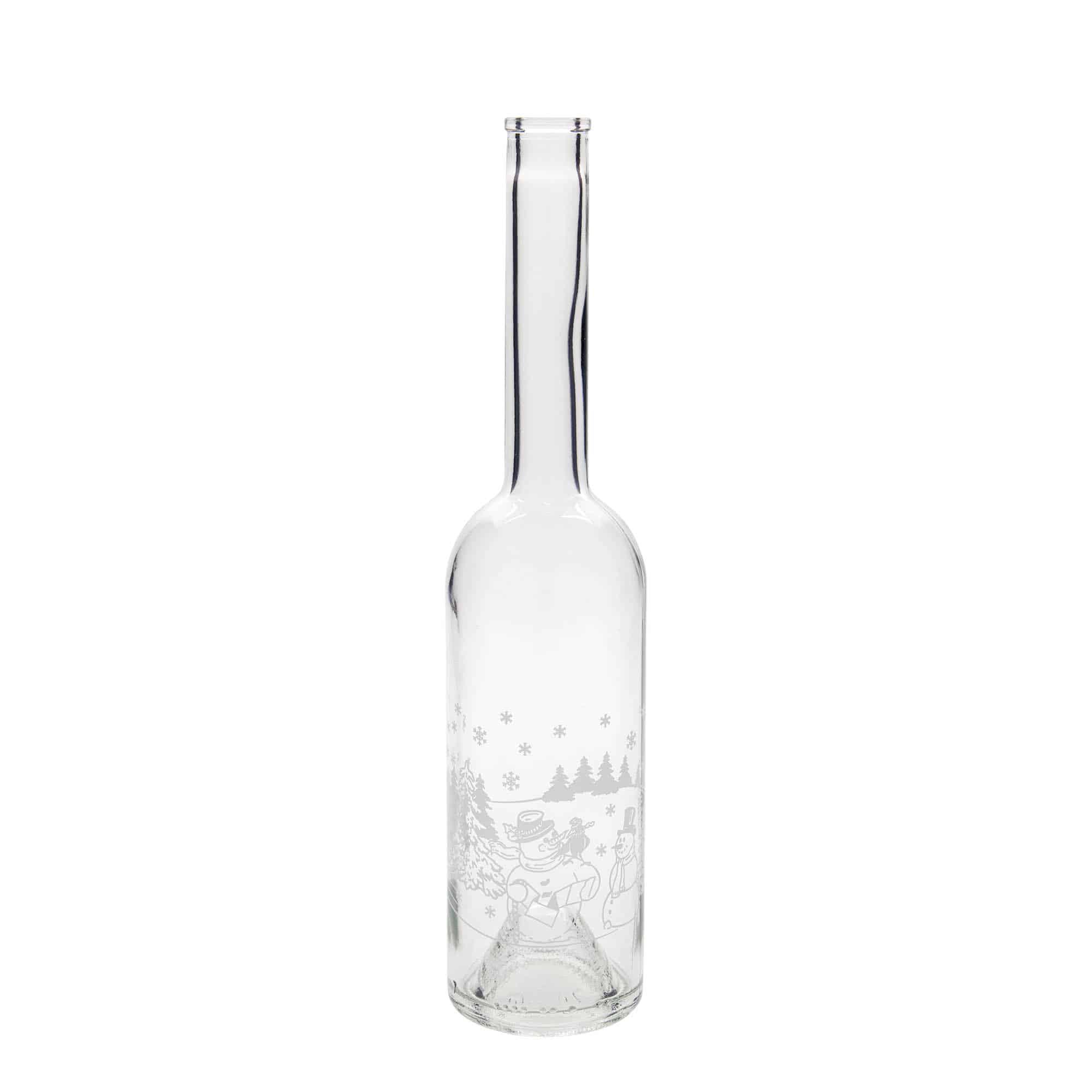 500 ml butelka szklana 'Opera', motyw: butelka bałwana, szyjka: korek