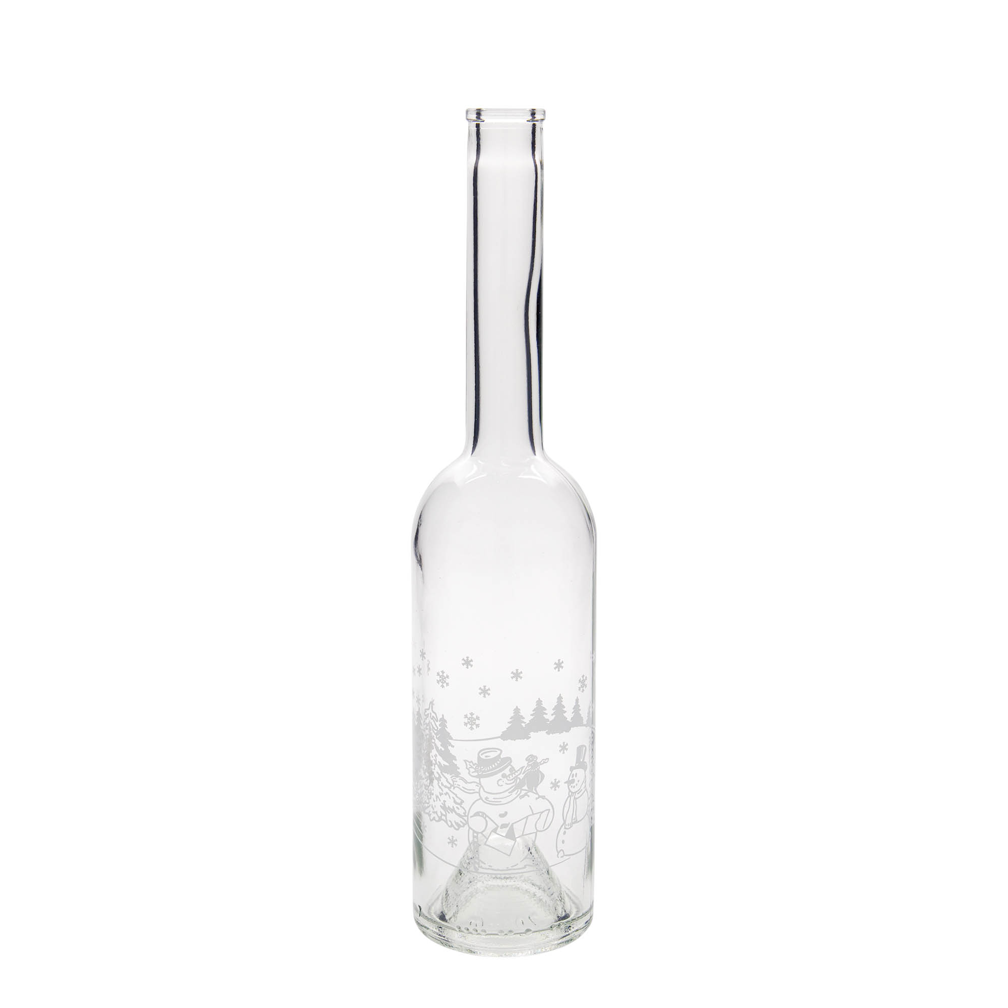500 ml butelka szklana 'Opera', motyw: butelka bałwana, szyjka: korek