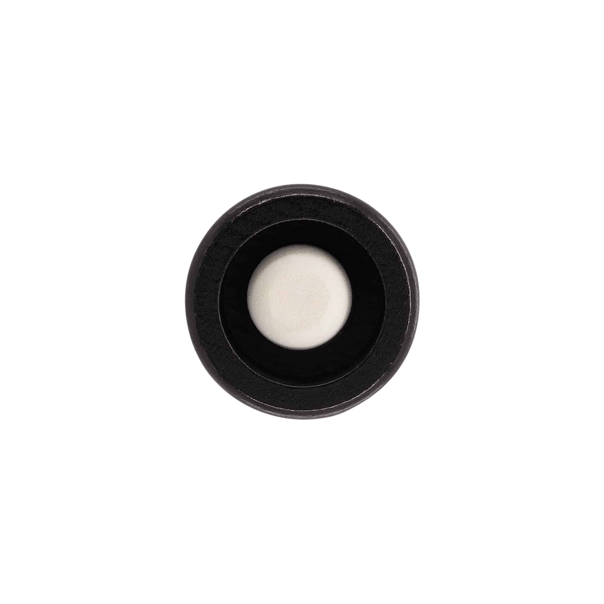 Korek z uchwytem 19 mm, drewno, kolor czarny, do zamknięcia: korek