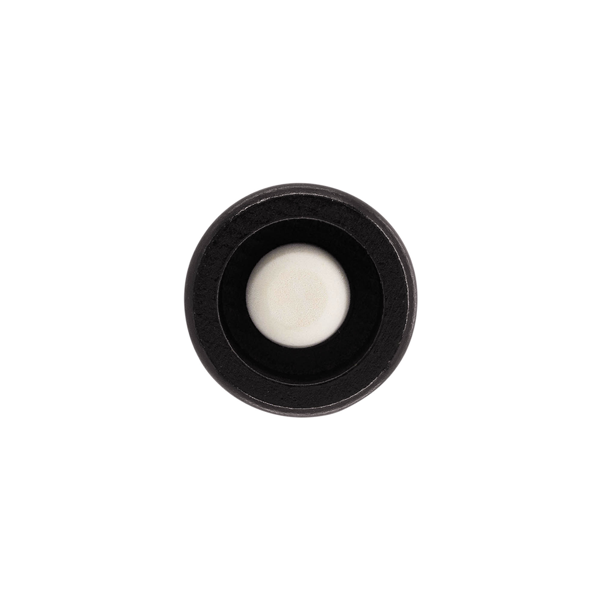 Korek z uchwytem 19 mm „Melon”, drewno/PE, czarny, do otworu: korek
