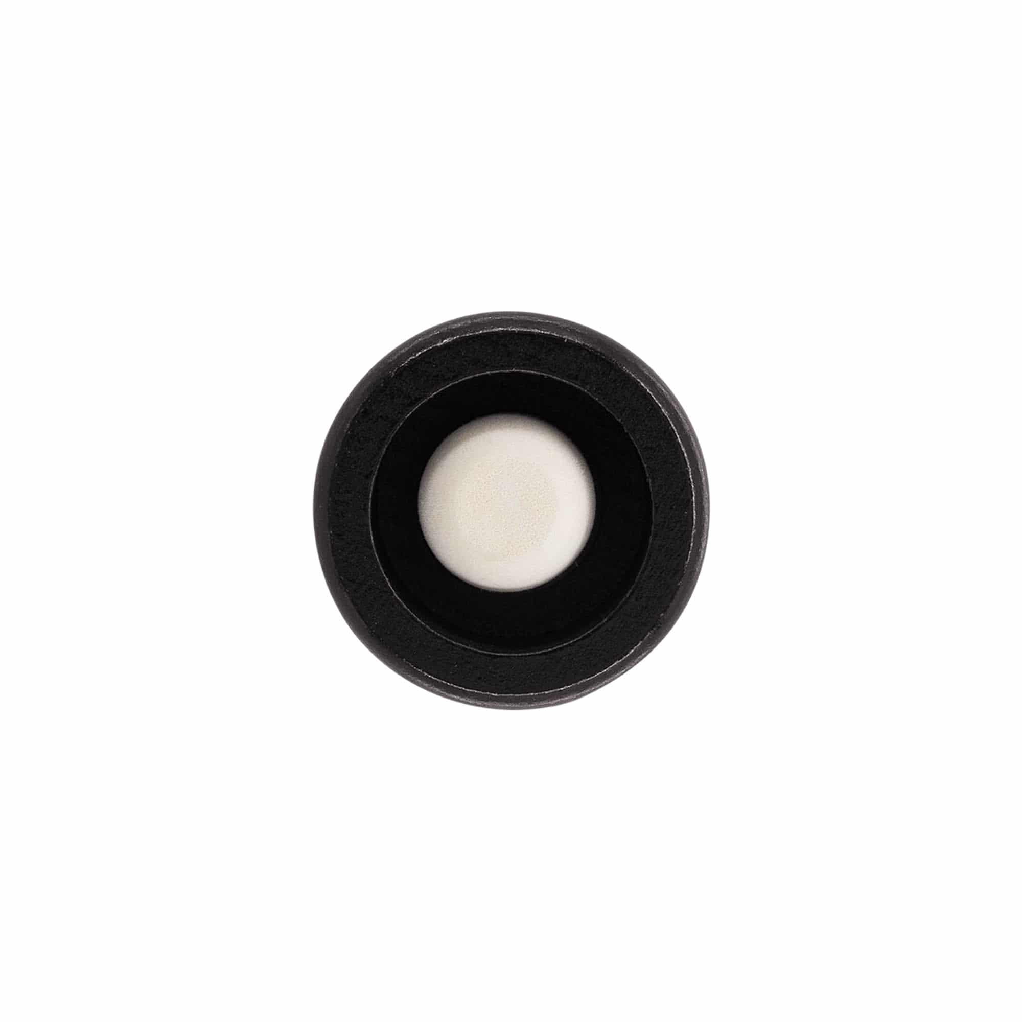 Korek z uchwytem 19 mm „Melon”, drewno/PE, czarny, do otworu: korek Korek z uchwytem 19 mm „Melon”, drewno/PE, czarny, do otworu: korek