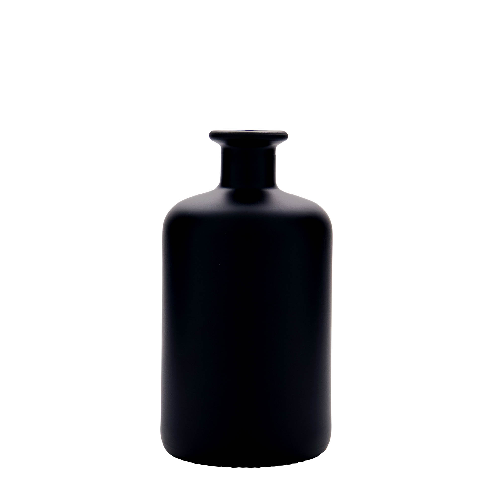 500 ml butelka szklana aptekarska, czarna, szyjka: korek