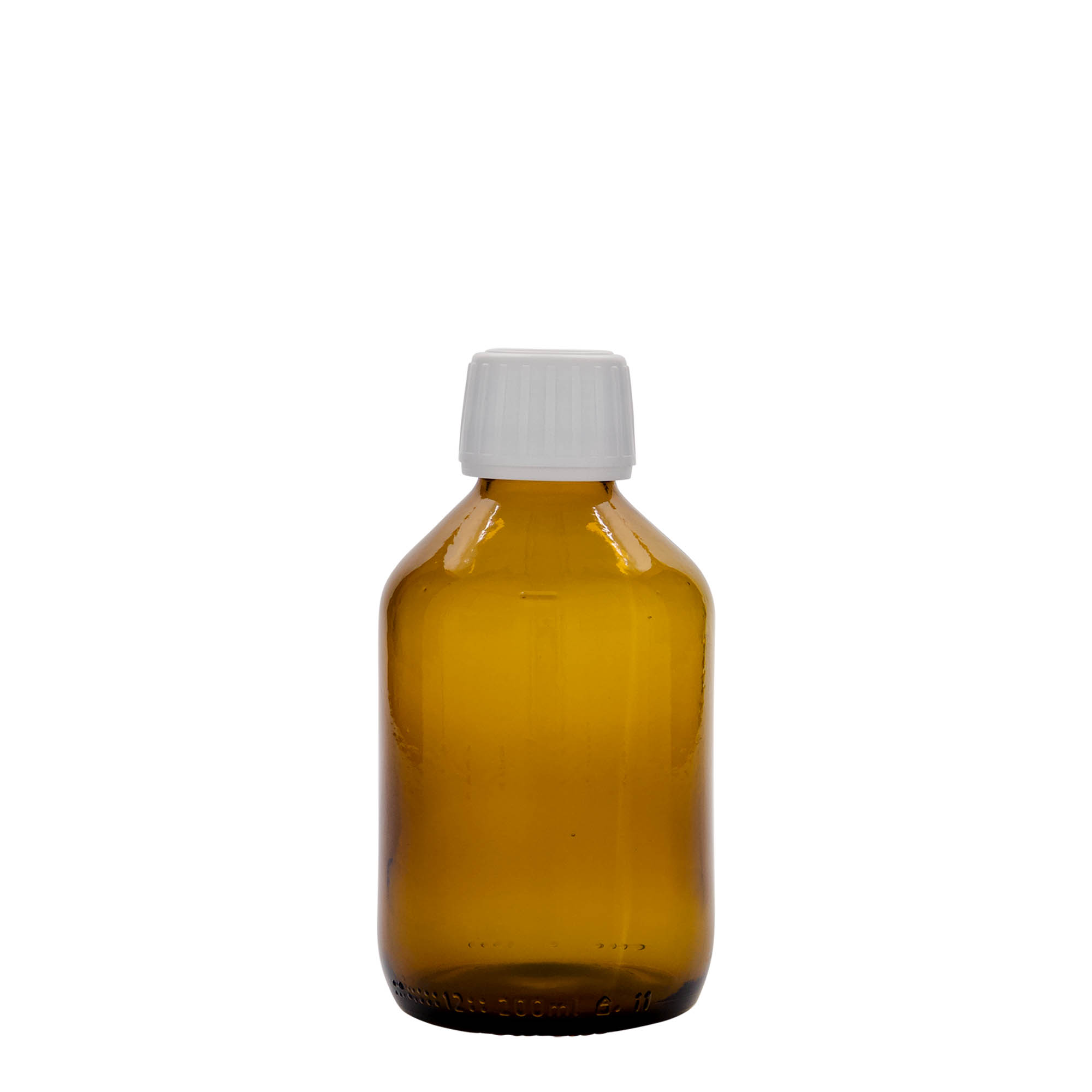 200 ml butelka medyczna, brązowa, szkło, gwint: PP 28 200 ml butelka medyczna, brązowa, szkło, gwint: PP 28